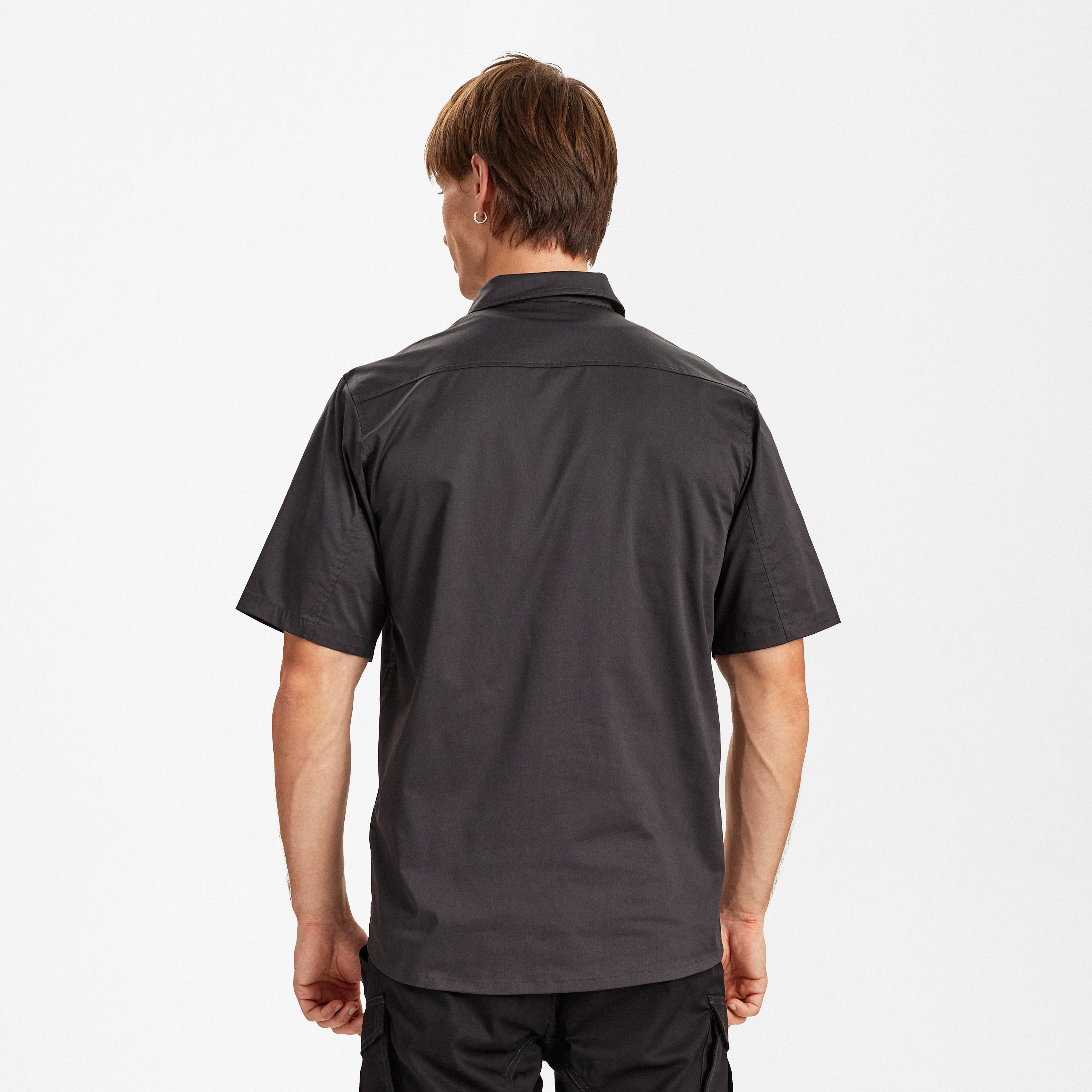 Engel Workwear Extend kortærmet skjorte med stræk - Antrazitgrå [79] / XS