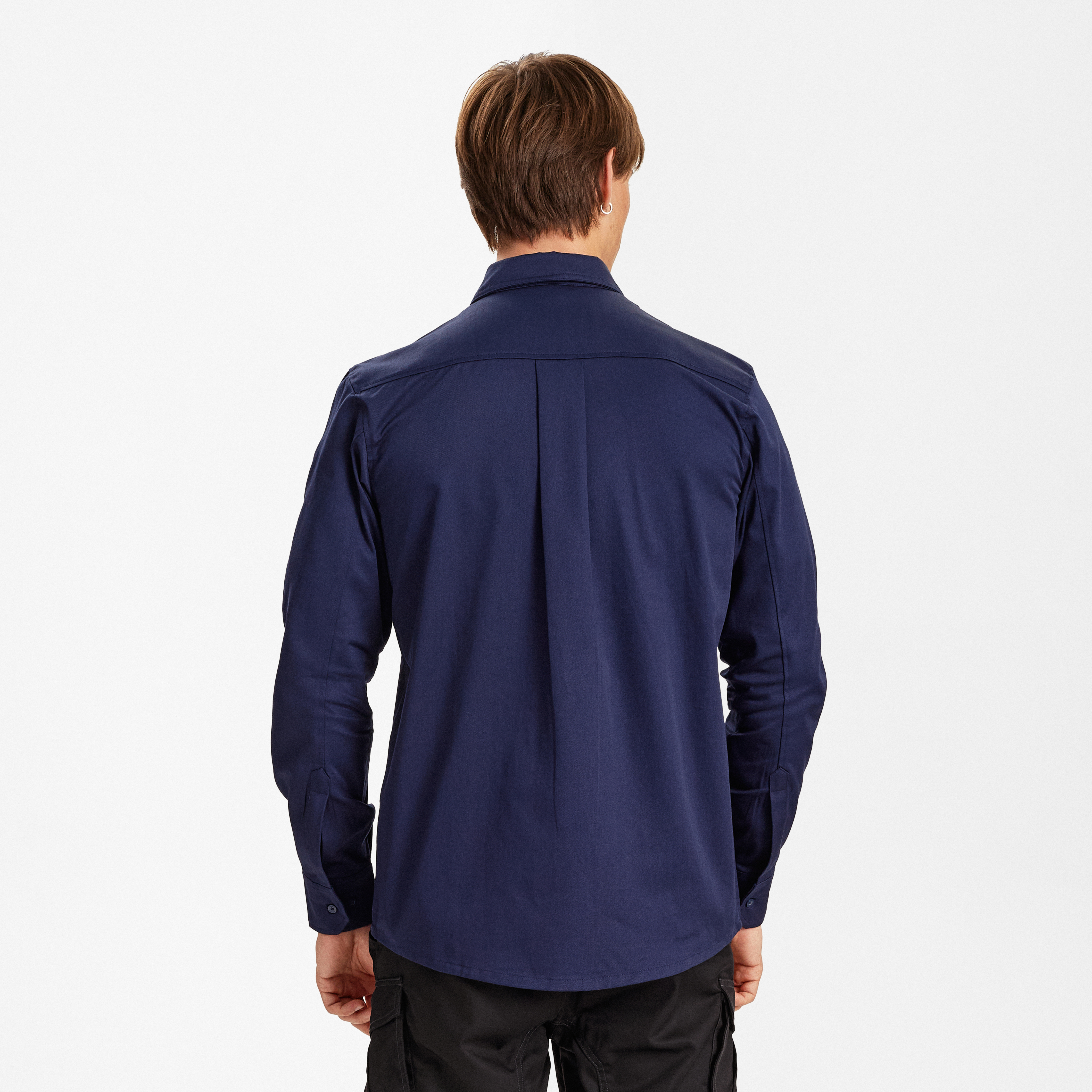 Engel Workwear Extend bomuld skjorte - Blue Ink [165] / XS