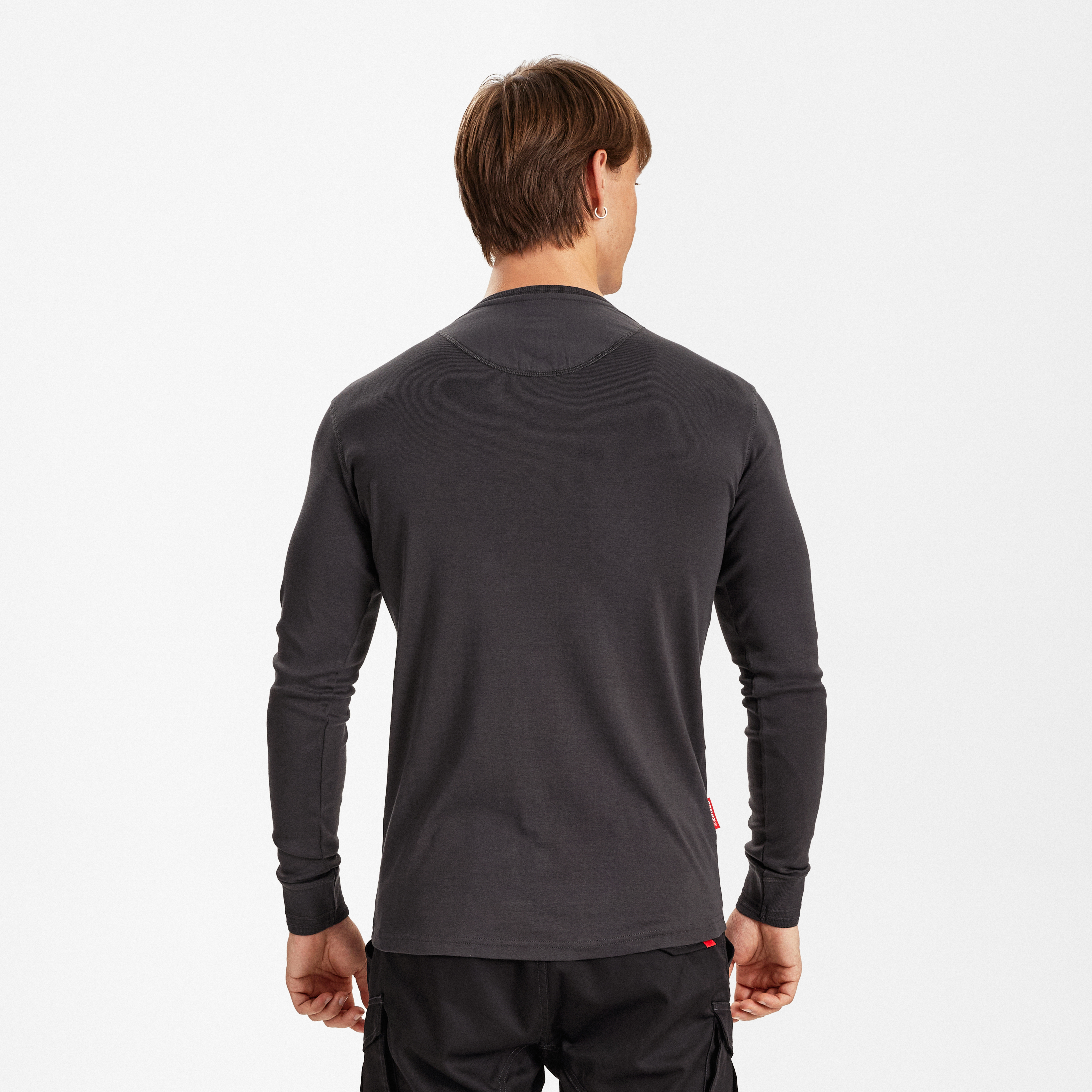 Engel Workwear Extend Grandad langærmet T-shirt - Antrazitgrå [79] / XS