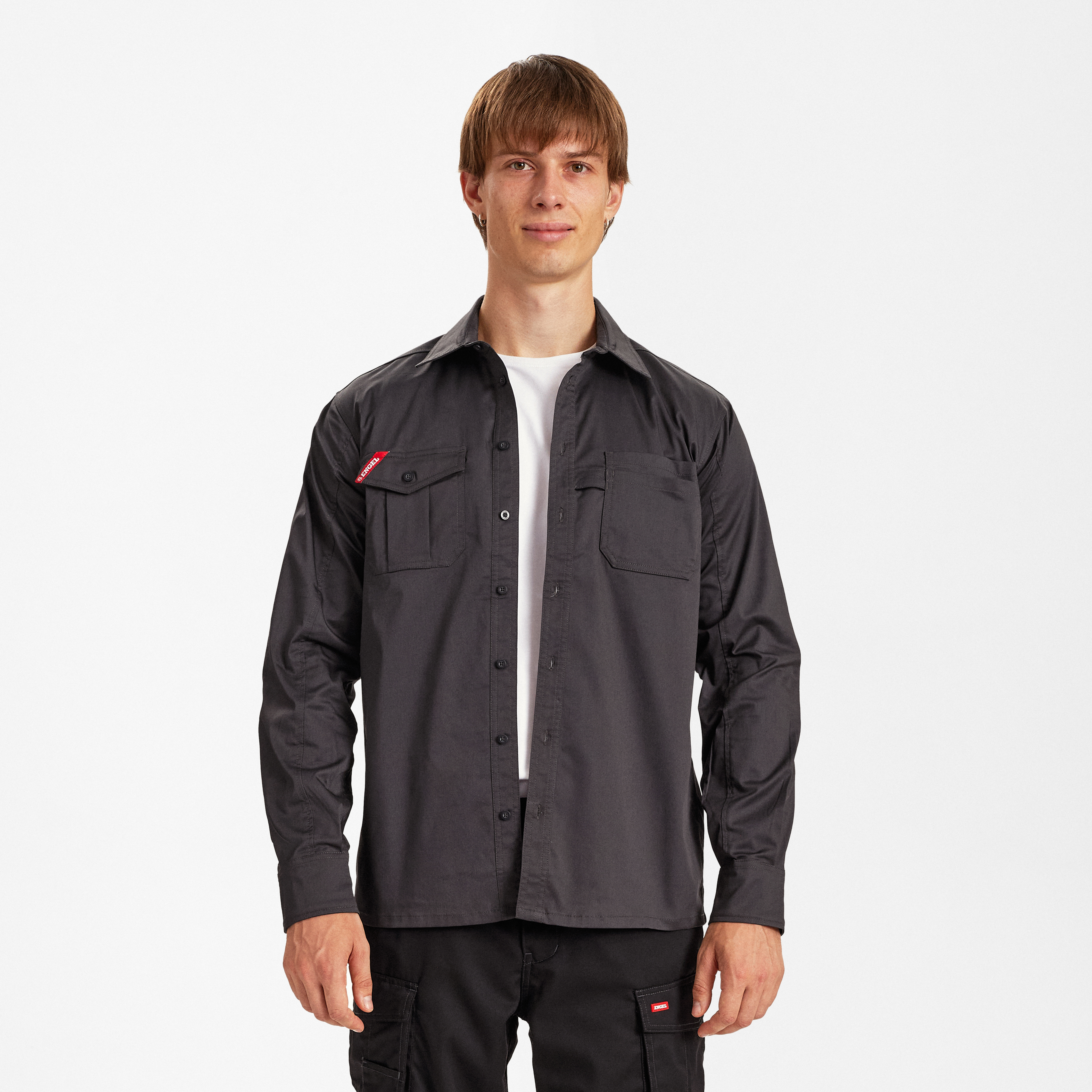 Engel Workwear Extend skjorte med stræk - Antrazitgrå [79] / XS