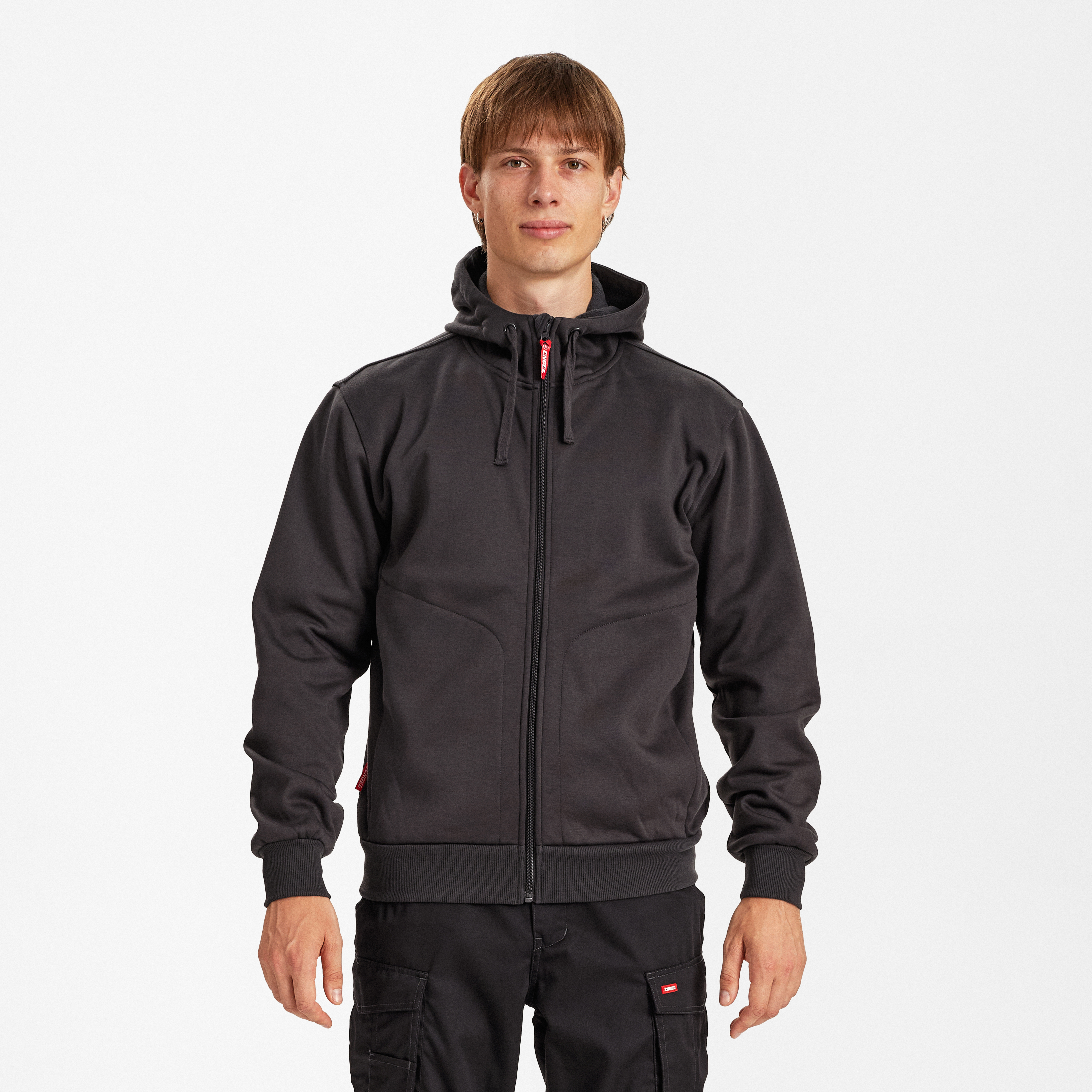 Engel Workwear Extend sweatshirt med hætte - Antrazitgrå [79] / XS