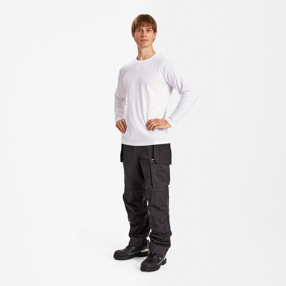 EXTEND langarm-Shirt – Weiß (Am Modell)