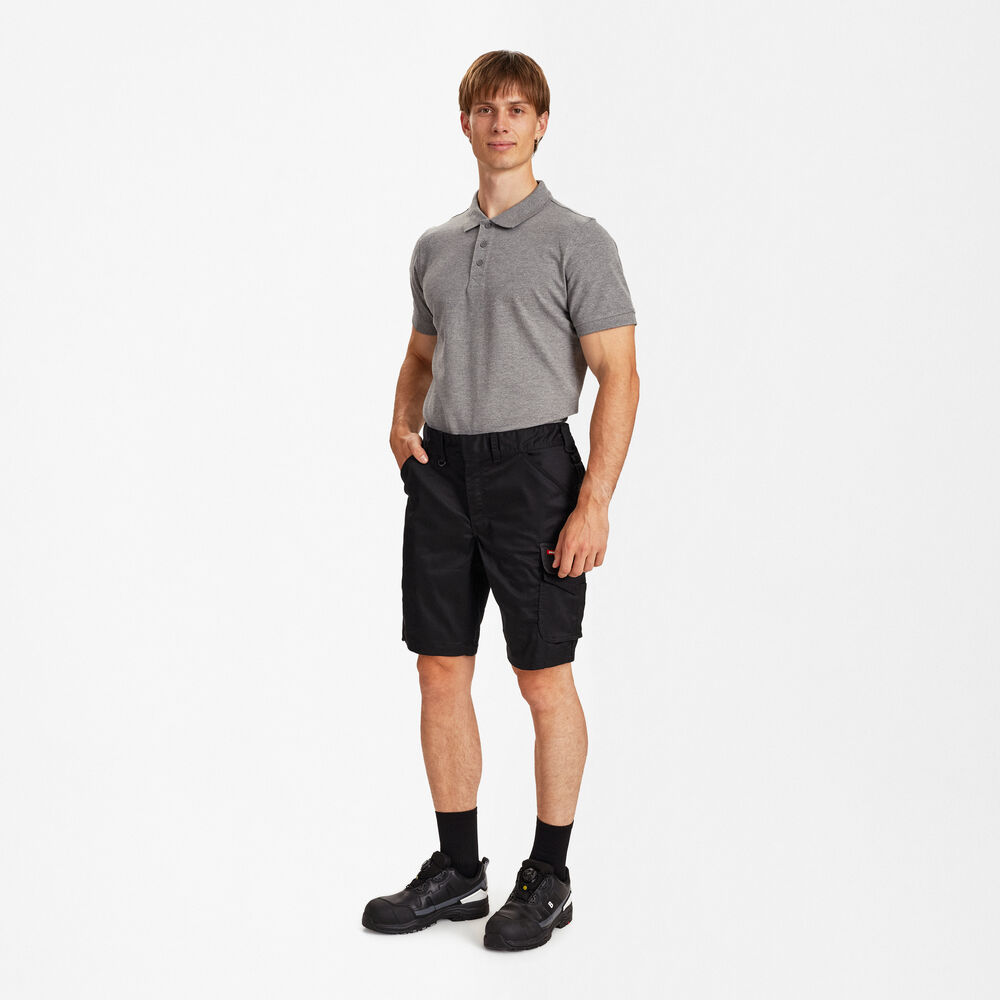 GALAXY Arbeitsshorts mit 2-Wege-Stretch – Schwarz / Anthrazit Grau (Am Modell)