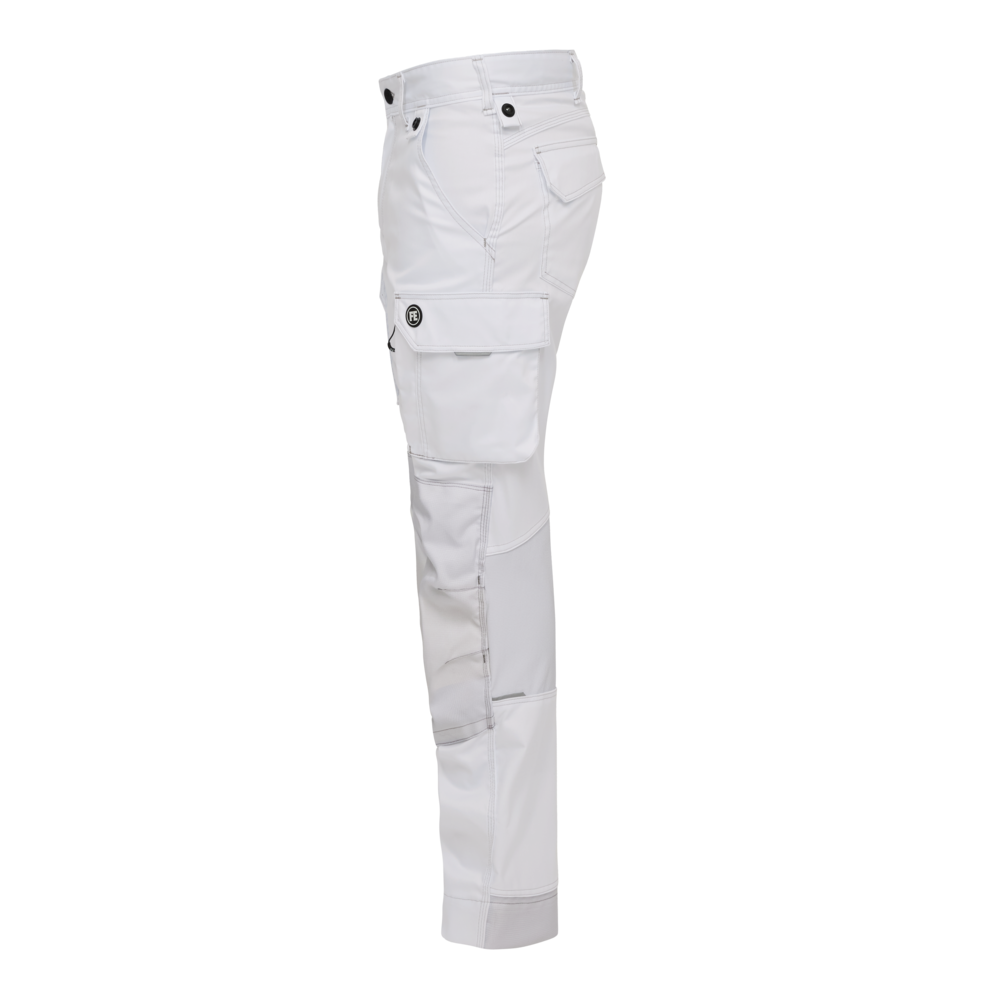 X-TREME Arbeitshose aus Stretch – Weiß (Seite links)