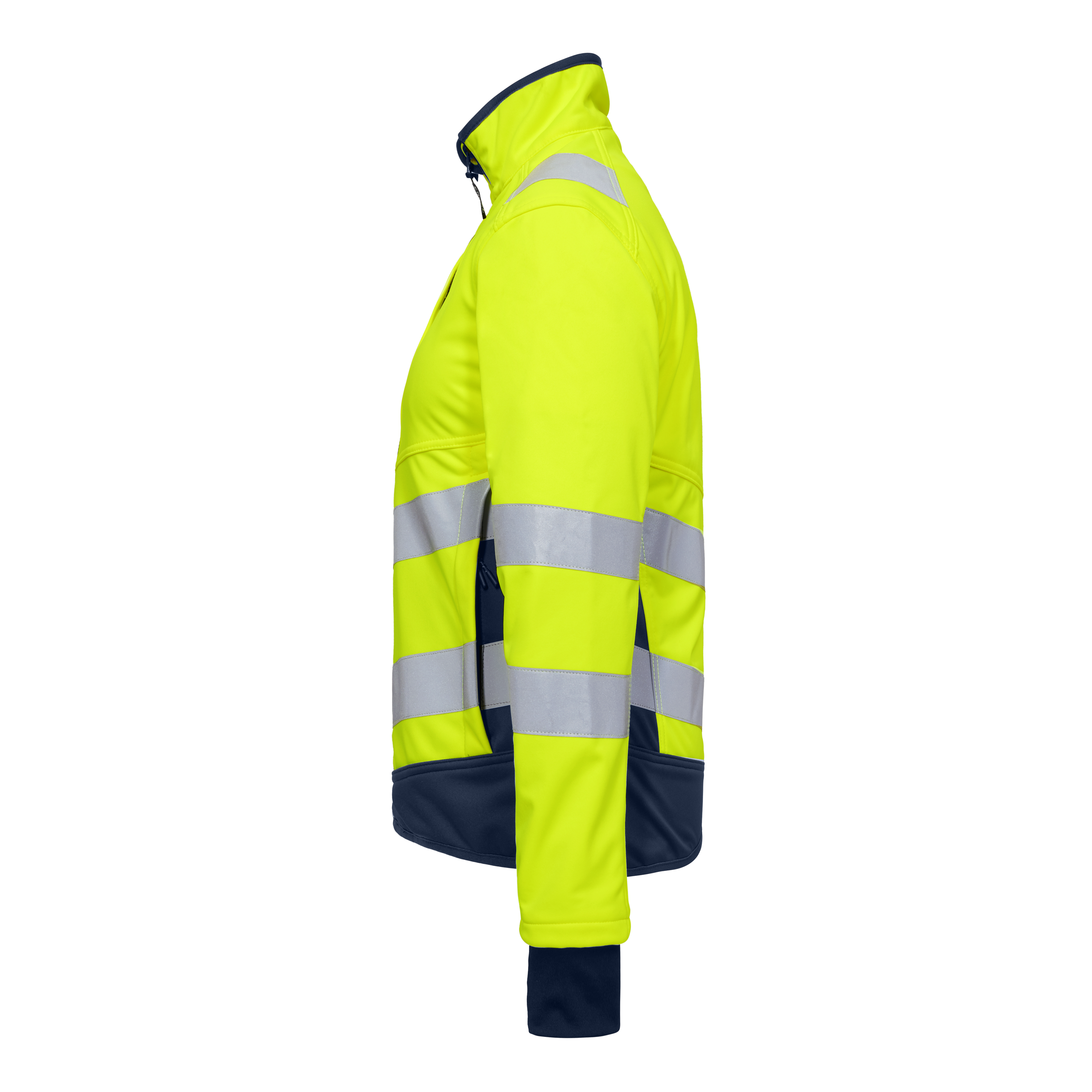 Engel Workwear Safety dame softshelljakke - Gul/Blue Ink [38165] / XS