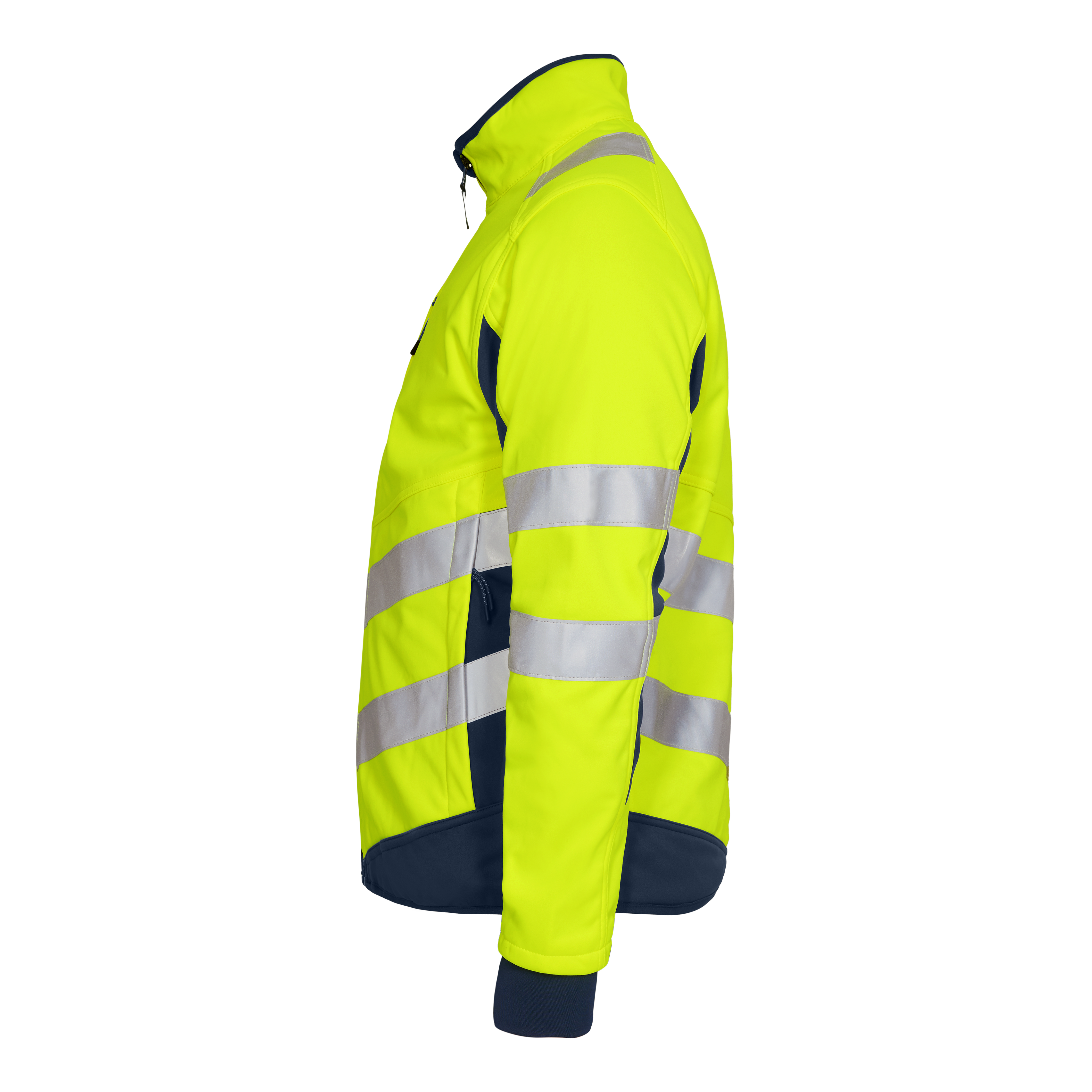 Engel Workwear Safety softshelljakke - Gul/Blue Ink [38165] / XS