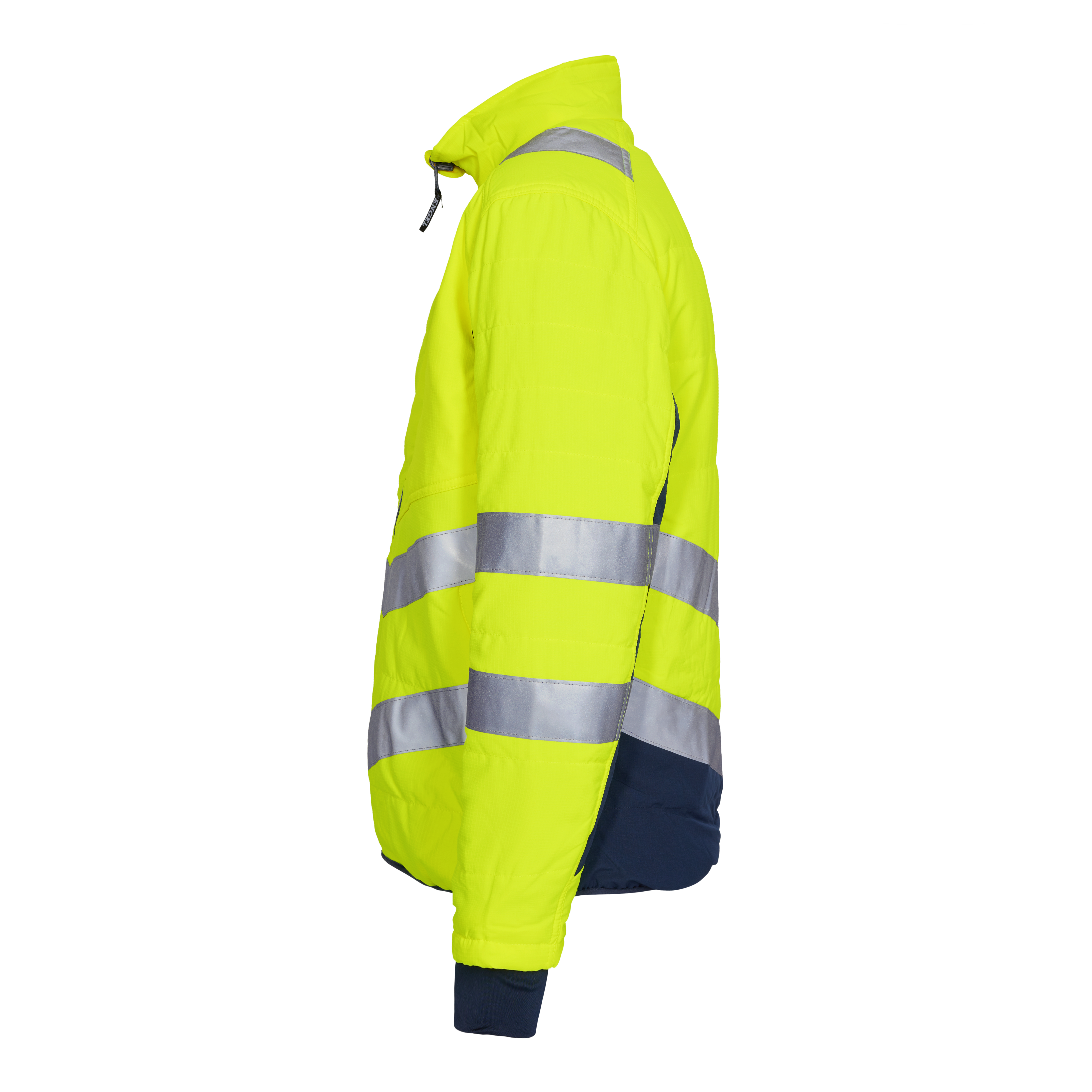 Engel Workwear Safety quiltet jakke - Gul/Blue Ink [38165] / XS