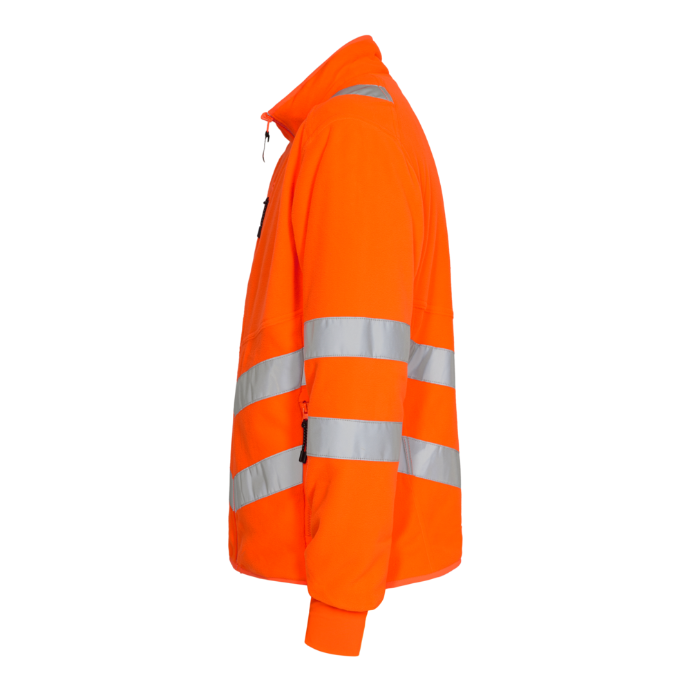 SAFETY Fleecejacke – Warnorange (Seite links)