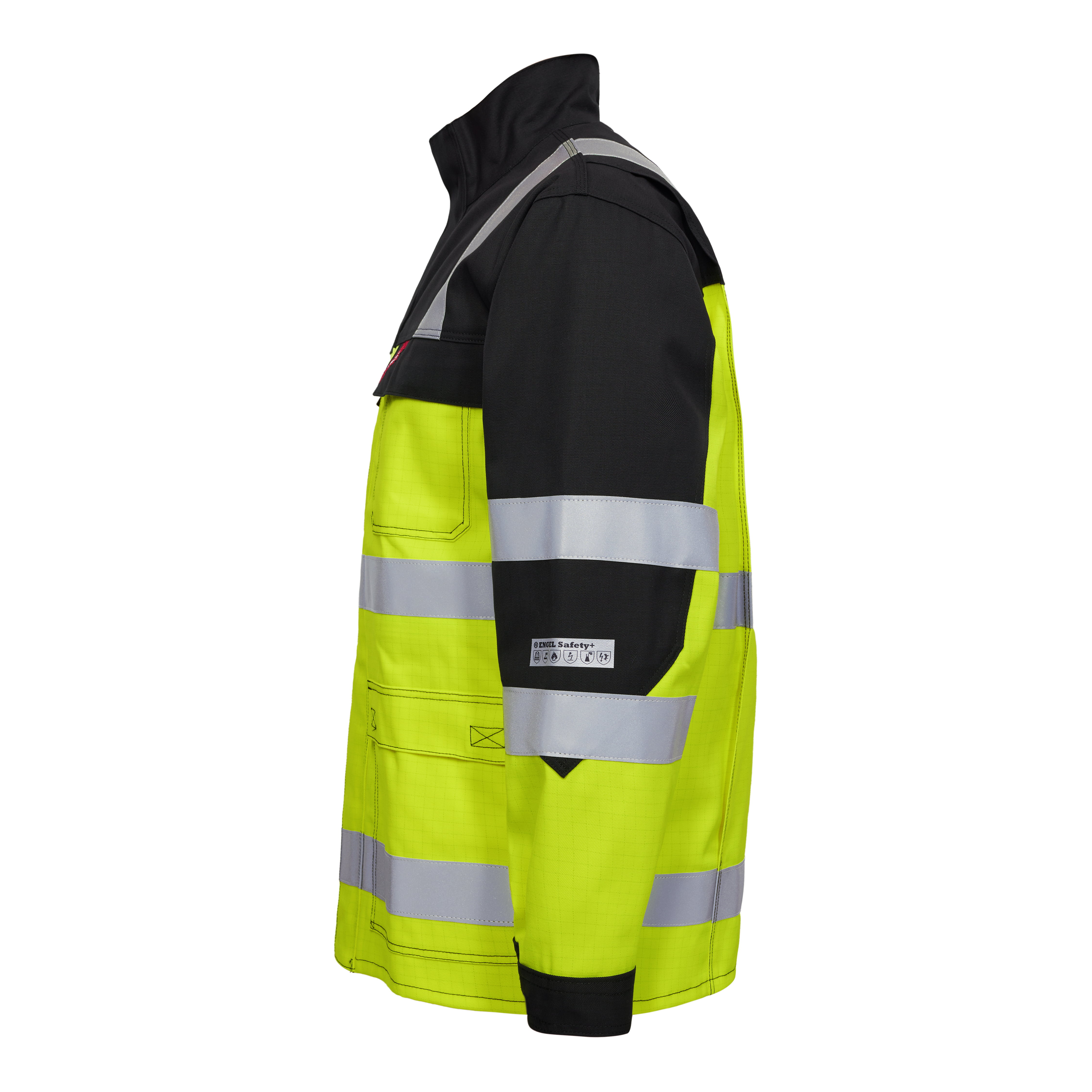 Engel Workwear Safety+ EN ISO 20471 Multinorm jakke - Gul/Sort [3820] / XS