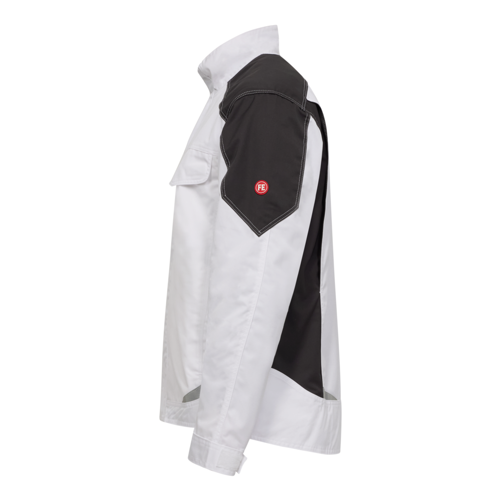GALAXY Light Arbeitsjacke – Weiß / Anthrazit Grau (Seite links)