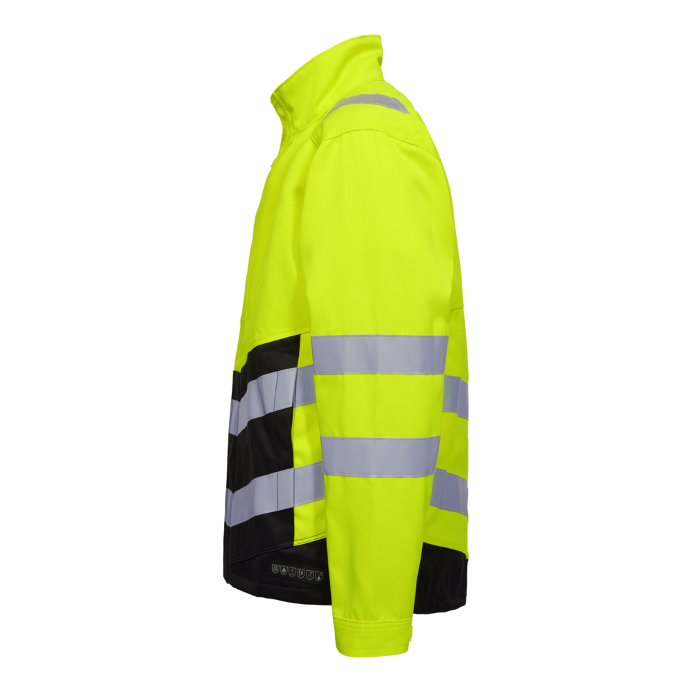 SAFETY+ Arbeitsjacke – Gelb / Schwarz (Seite links)
