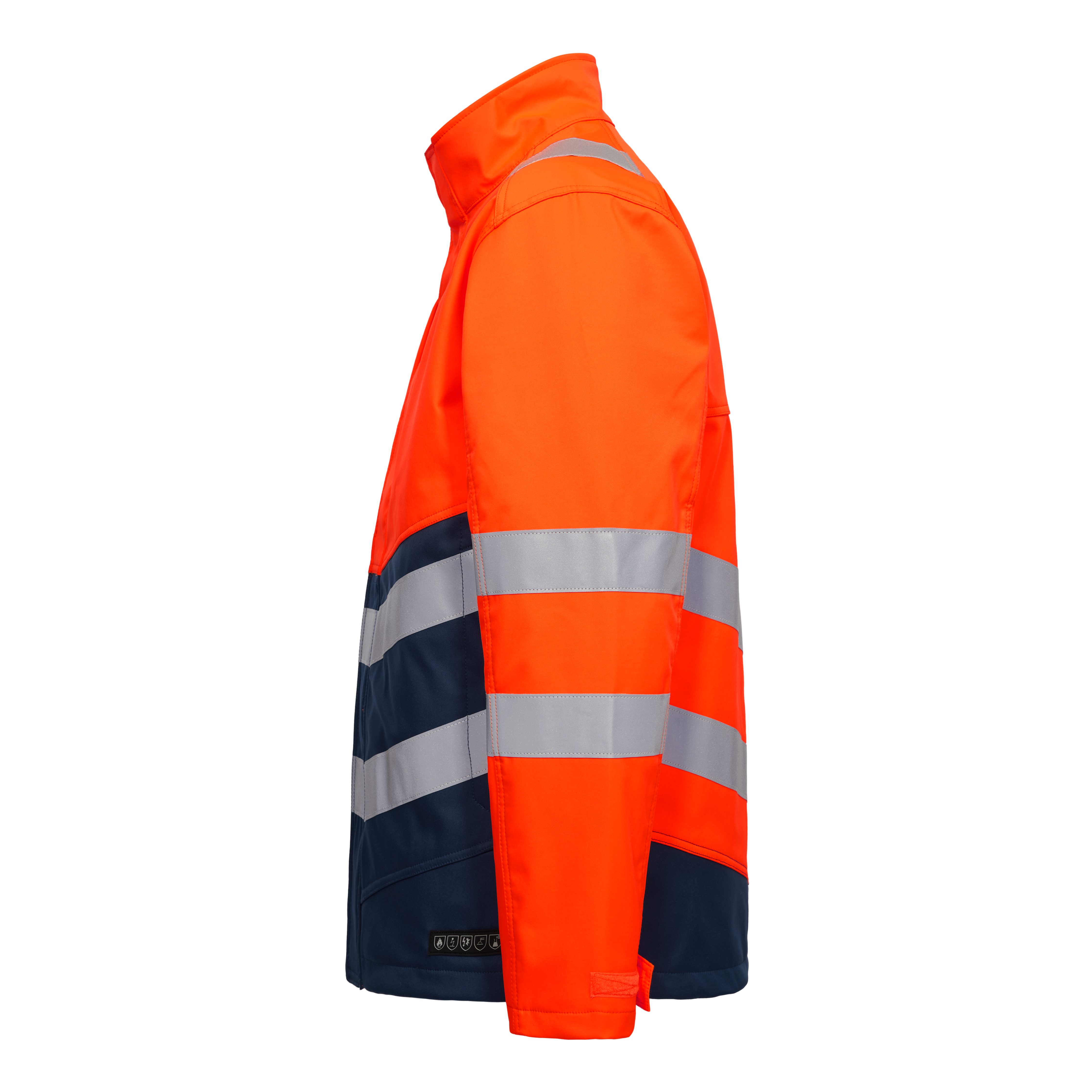 Engel Workwear Safety+ softshelljakke - Orange/Blue ink [10165] / XS