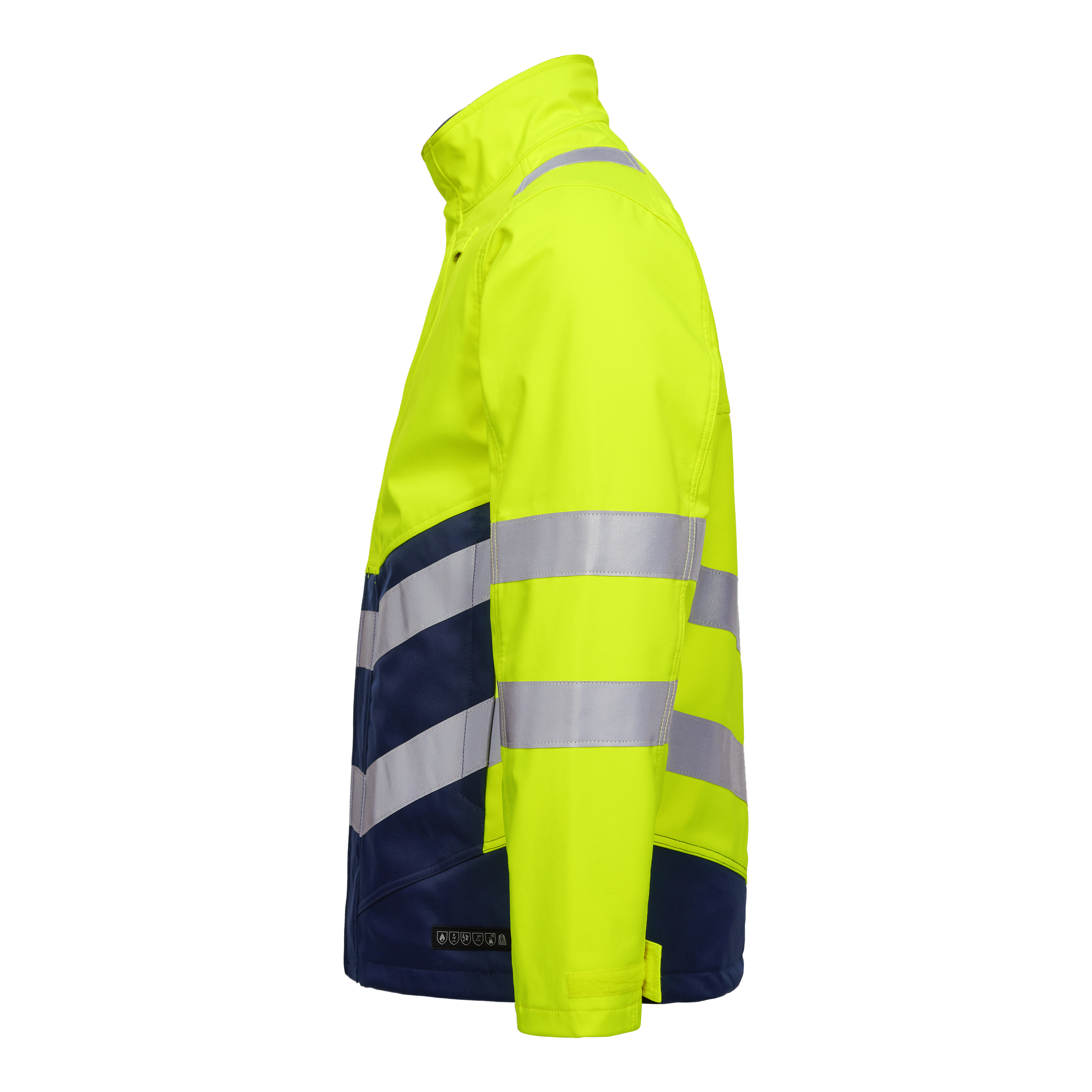 Engel Workwear Safety+ softshelljakke - Gul/Blue Ink [38165] / XS