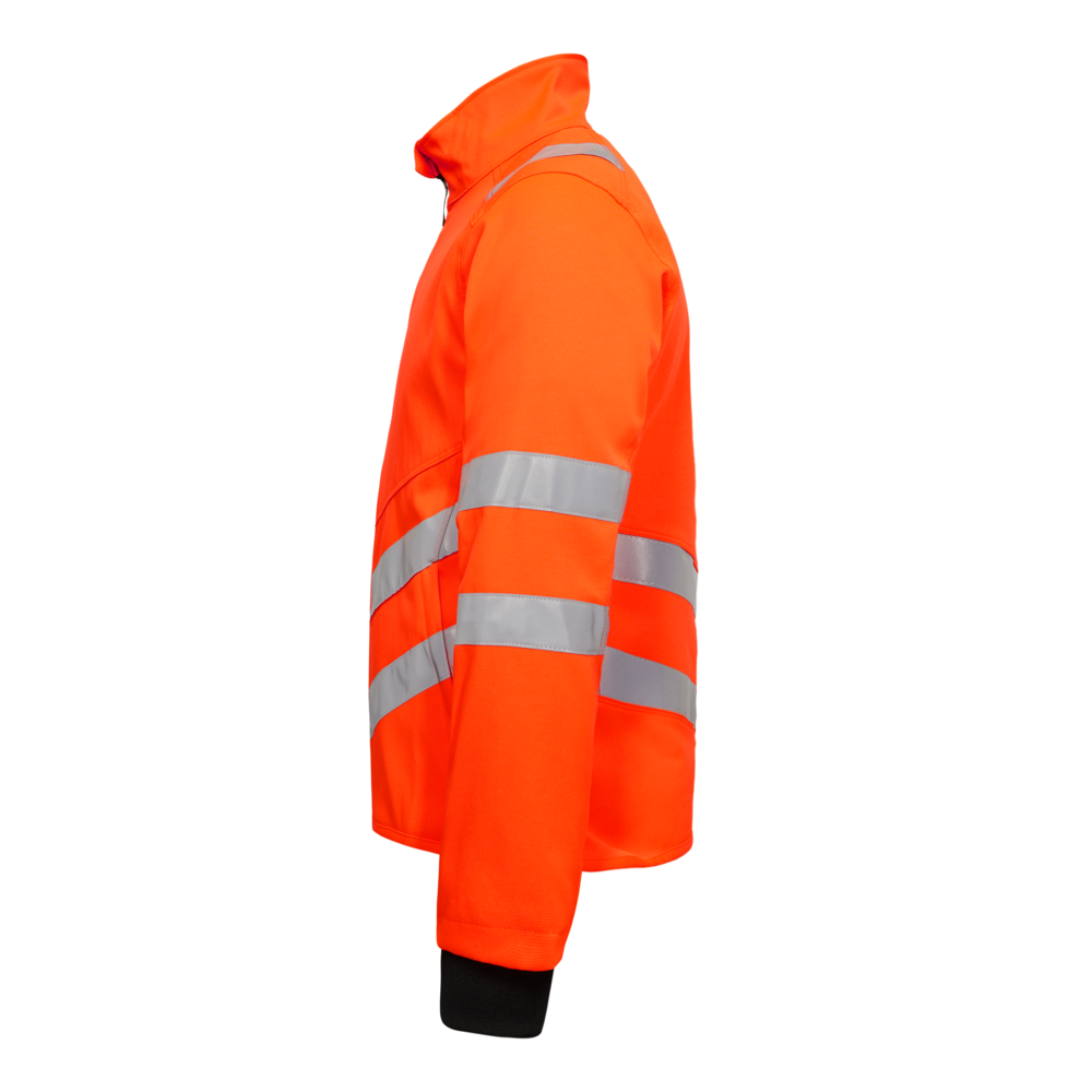 SAFETY Arbeitsjacke mit 2-Wege-Stretch – Warnorange (Seite links)