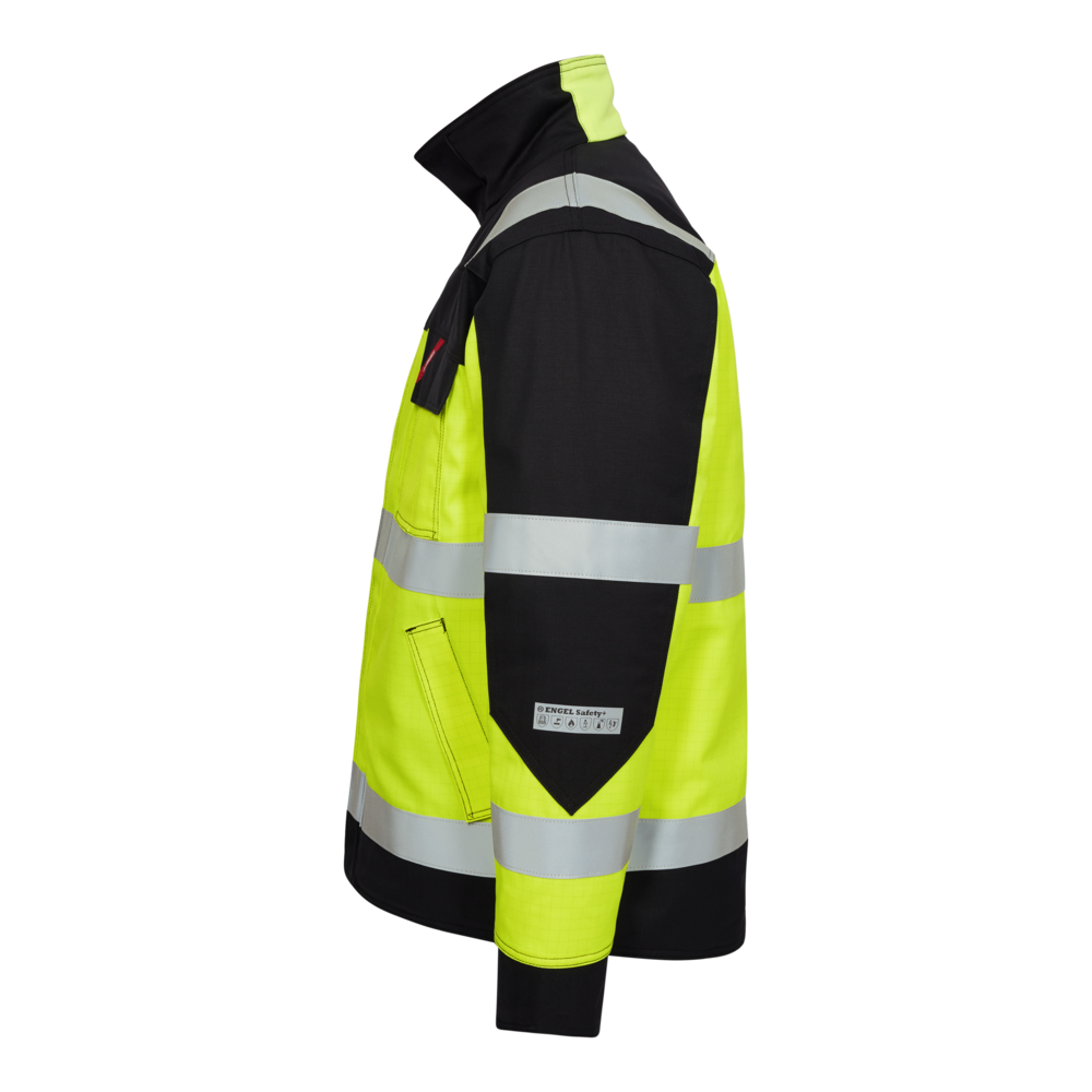 SAFETY+ EN ISO 20471 Multinorm Winterjacke – Gelb / Schwarz (Seite links)