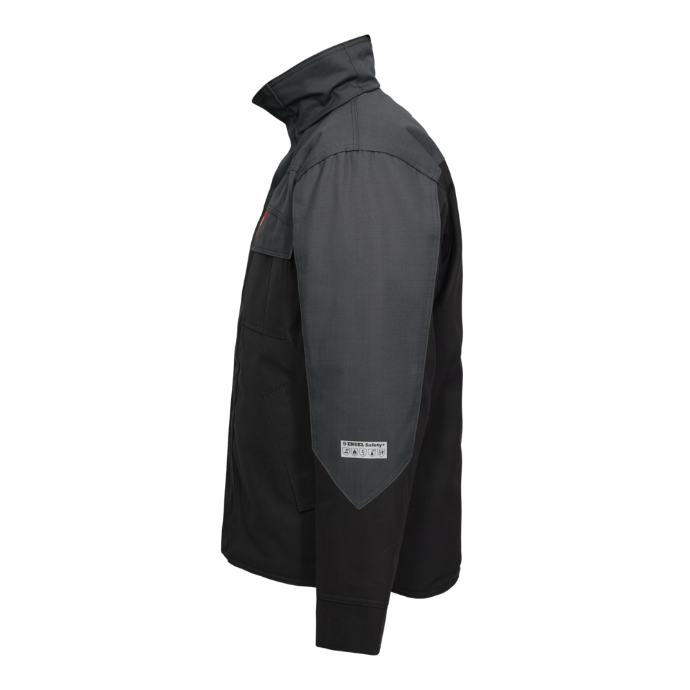 SAFETY+ Multinorm Winterjacke – Schwarz / Grau (Seite links)