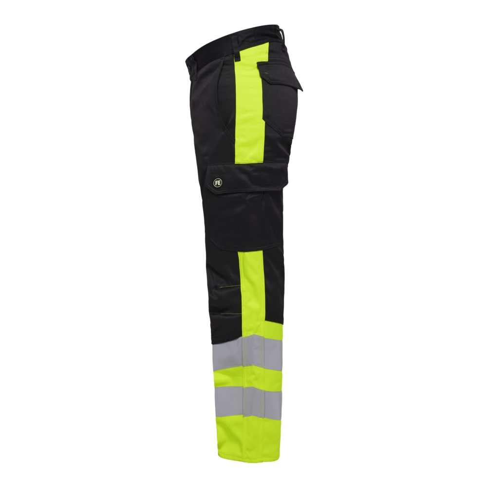SAFETY+ Arbeitshose – Schwarz / Gelb (Seite links)