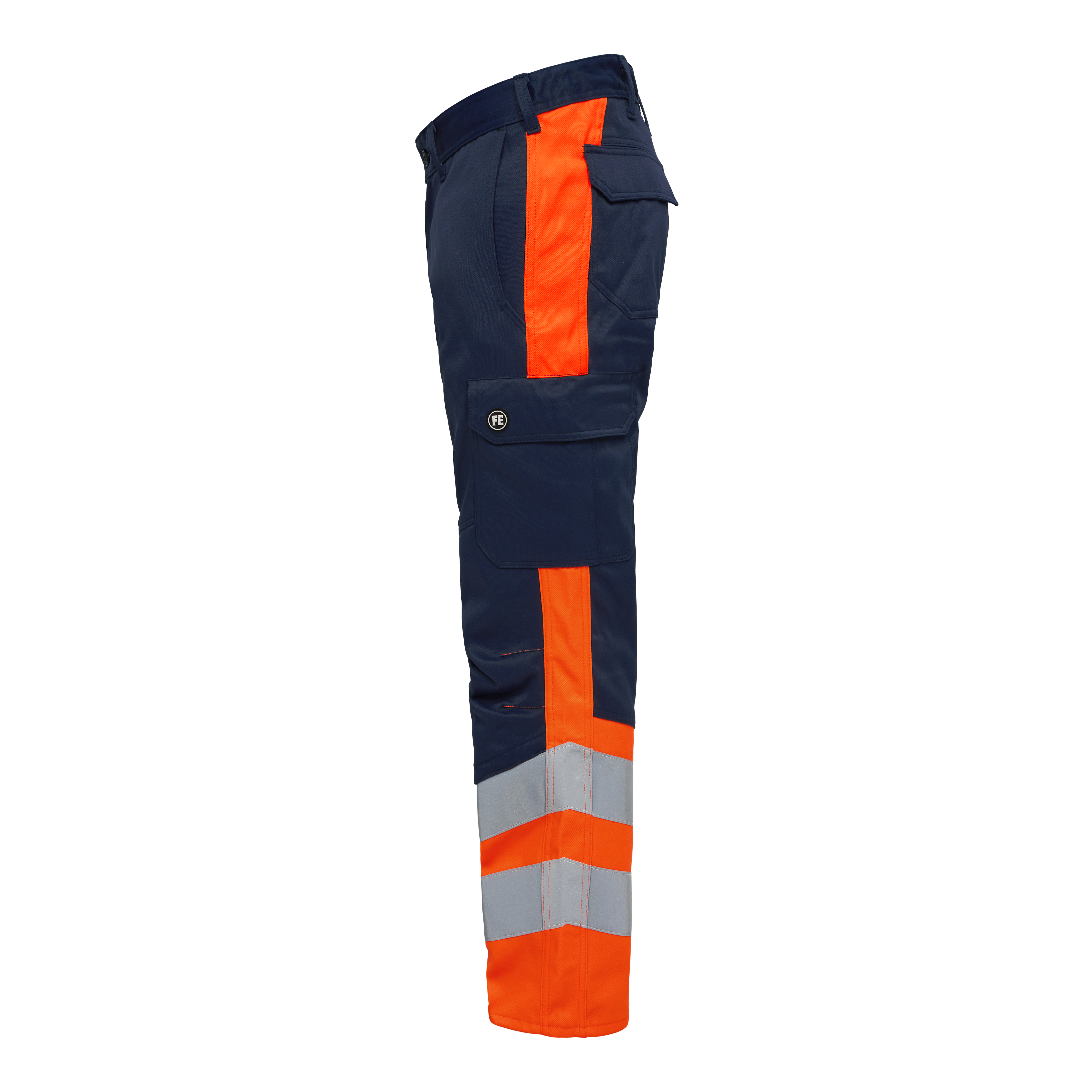 Engel Workwear Safety+ arbejdsbukser - Blue Ink/Orange [16510] / K80