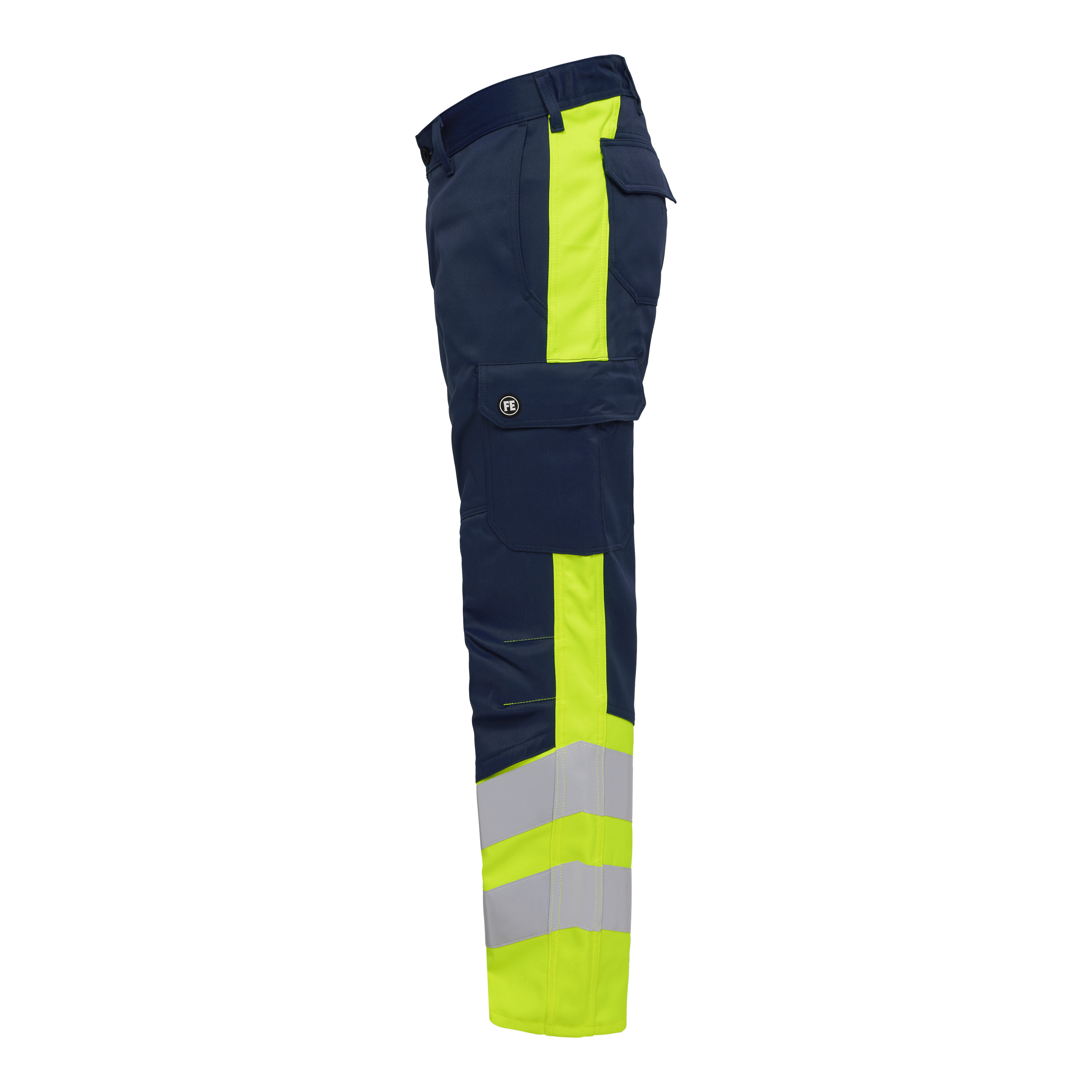 Engel Workwear Safety+ arbejdsbukser - Blue Ink/Gul [16538] / K80