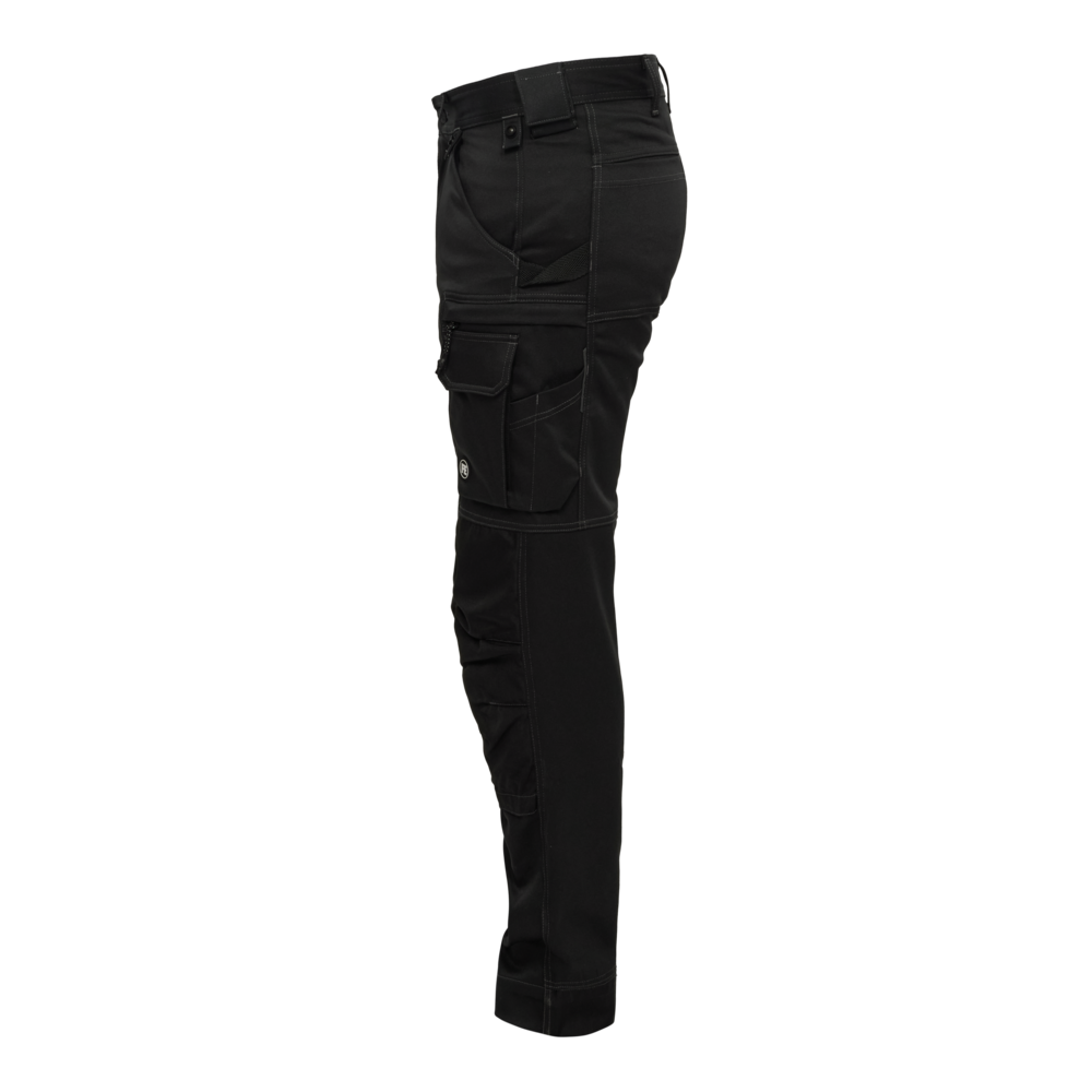 X-TREME Arbeitshose mit 2-Wege-Stretch – Schwarz (Seite links)