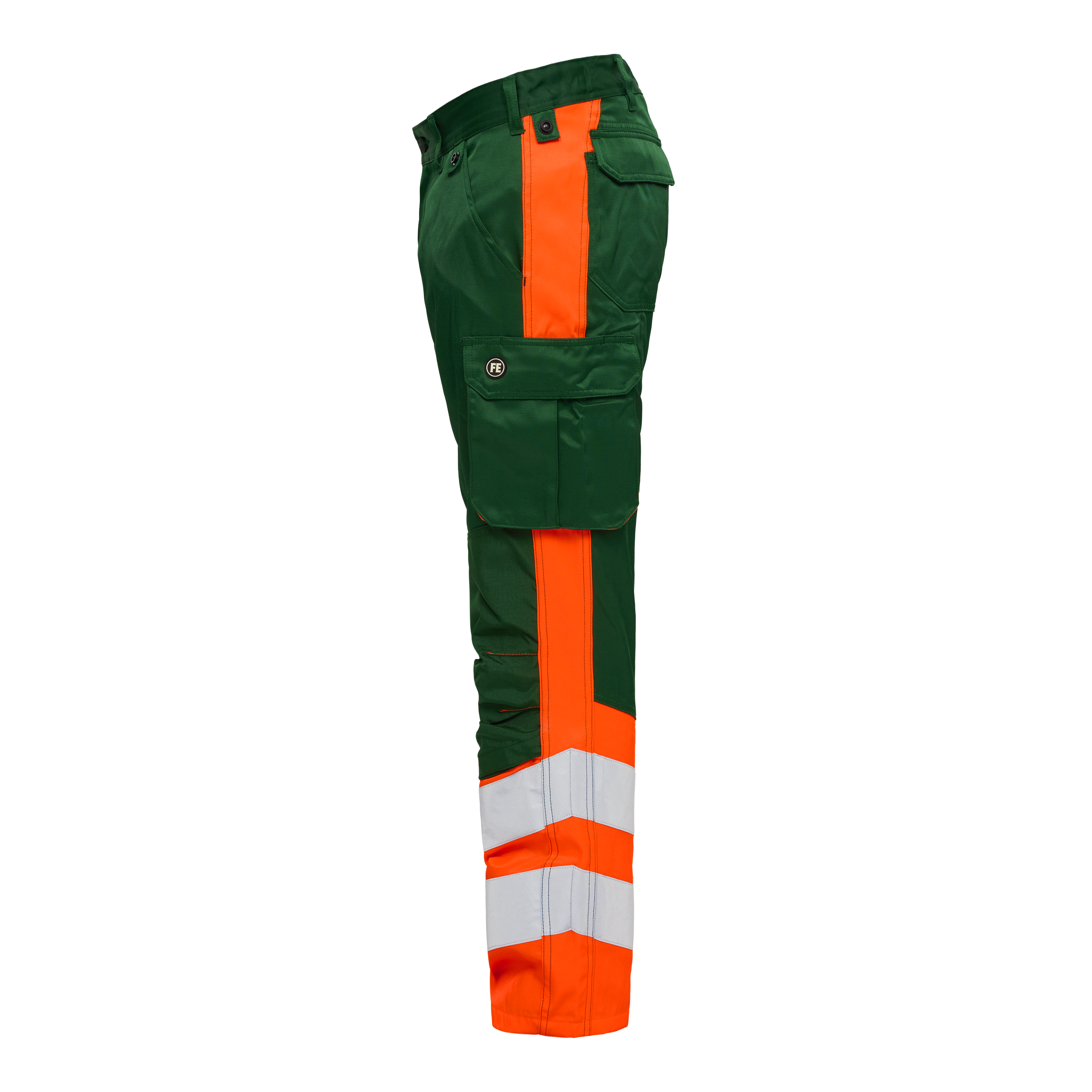 Engel Workwear Safety Light arbejdsbukser - Grøn/Orange [110] / K80
