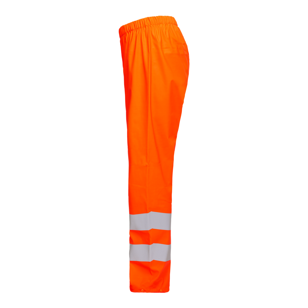 SAFETY Regenhose – Warnorange (Seite links)
