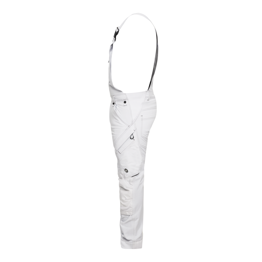 X-TREME Latzhose mit 4-Wege-Stretch – Weiß (Seite links)