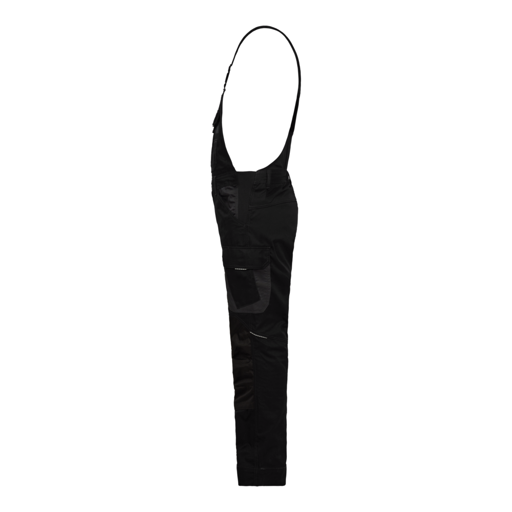 VENTURE Latzhose – Schwarz / Anthrazit Grau (Seite links)