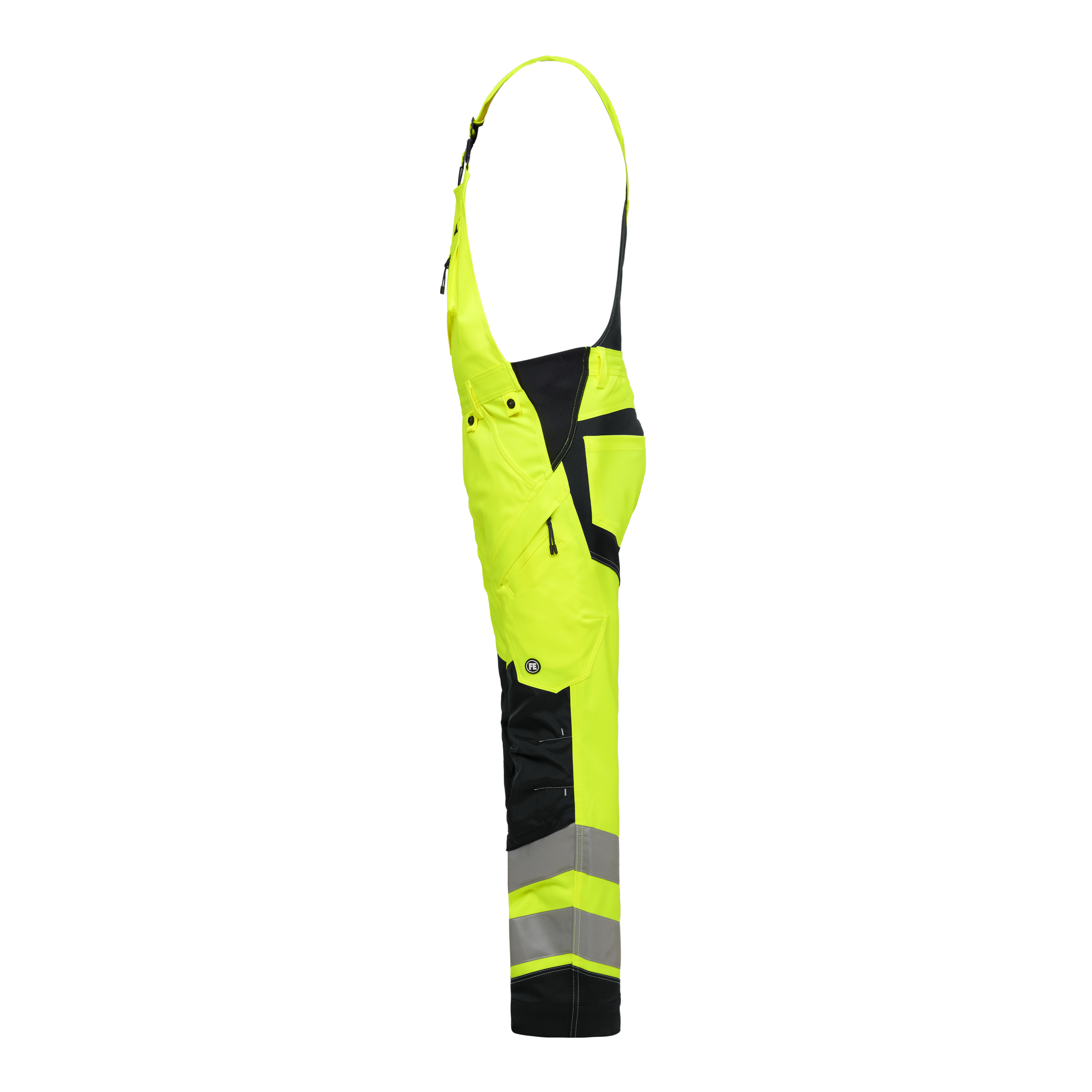 Engel Workwear Safety overall med 2-vejs stræk - Gul/Blue Ink [38165] / K80