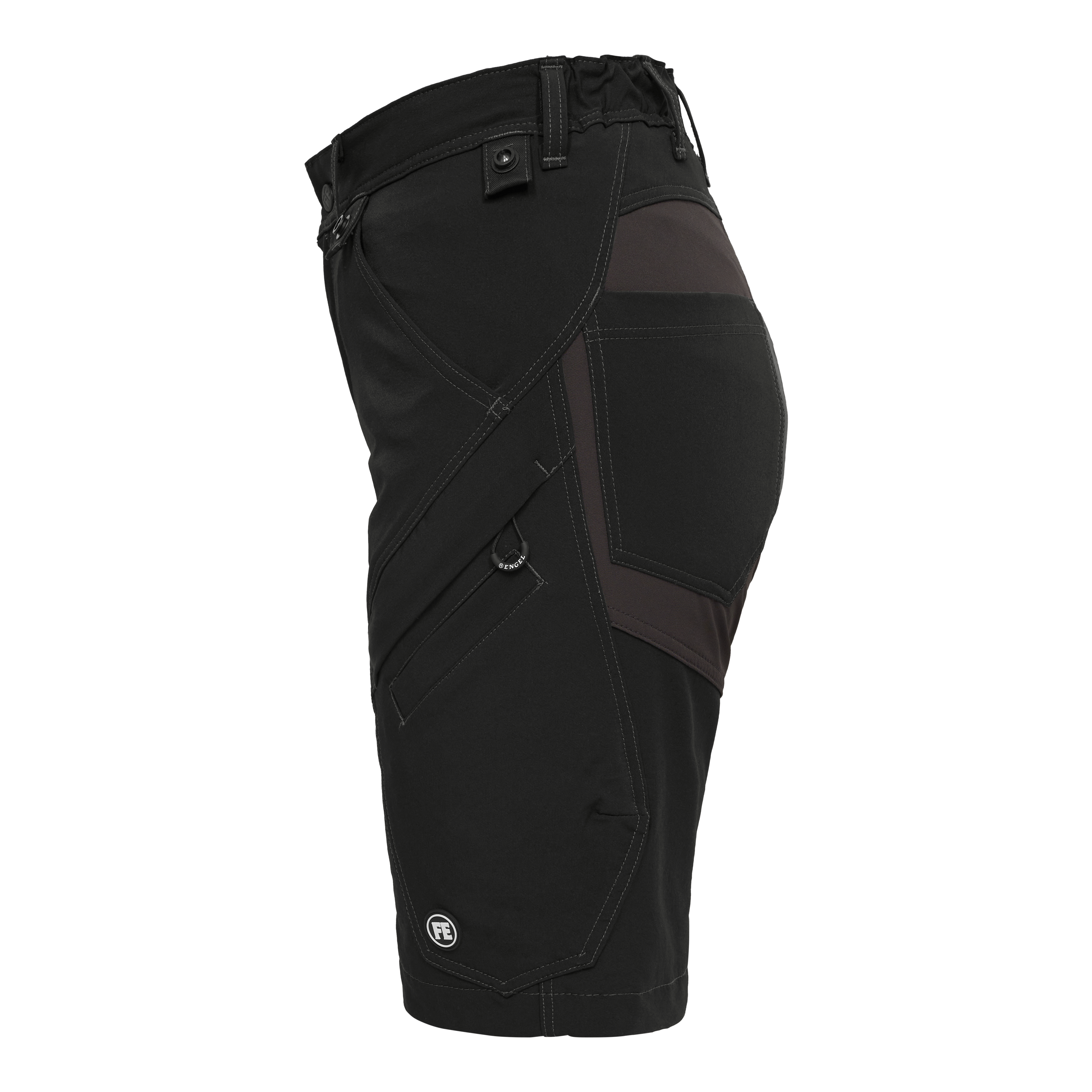 Engel Workwear X-treme dame arbejdsshorts med 4-vejs stræk - Sort [20] / 34