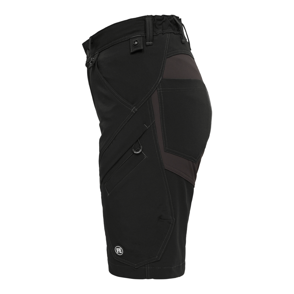 X-TREME Damen Arbeitsshorts mit 4-Wege Stretch – Schwarz (Seite links)