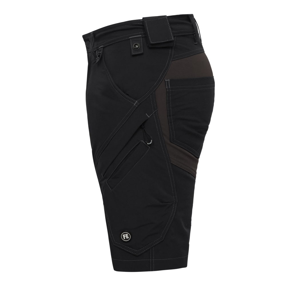 X-TREME Arbeitsshorts mit 4-Wege-Stretch – Schwarz (Seite links)