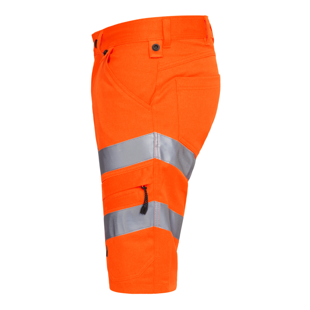 SAFETY Arbeitsshorts mit 2-Wege-Stretch – Warnorange (Seite links)