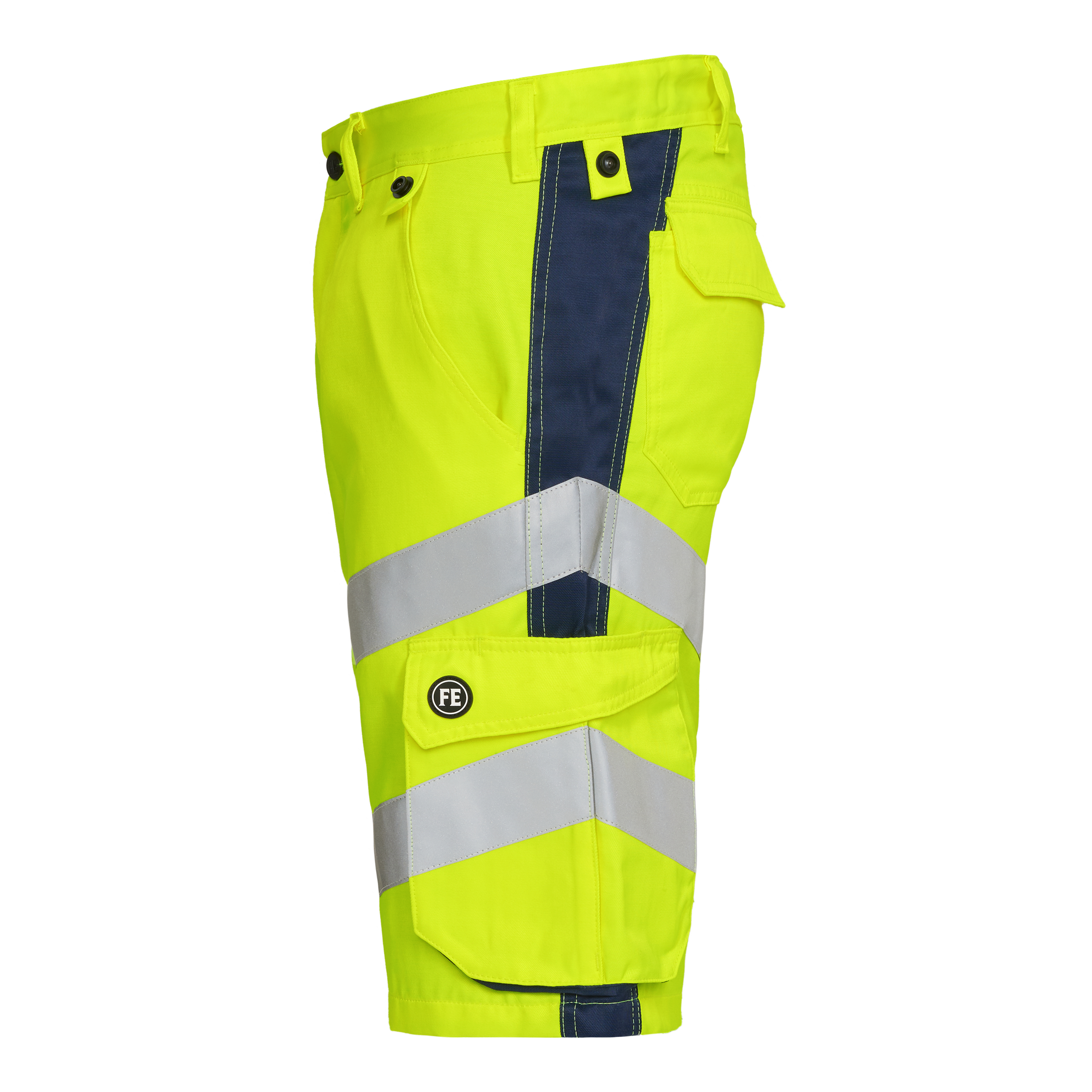 Engel Workwear Safety Light arbejdsshorts - Gul/Blue Ink [38165] / 72