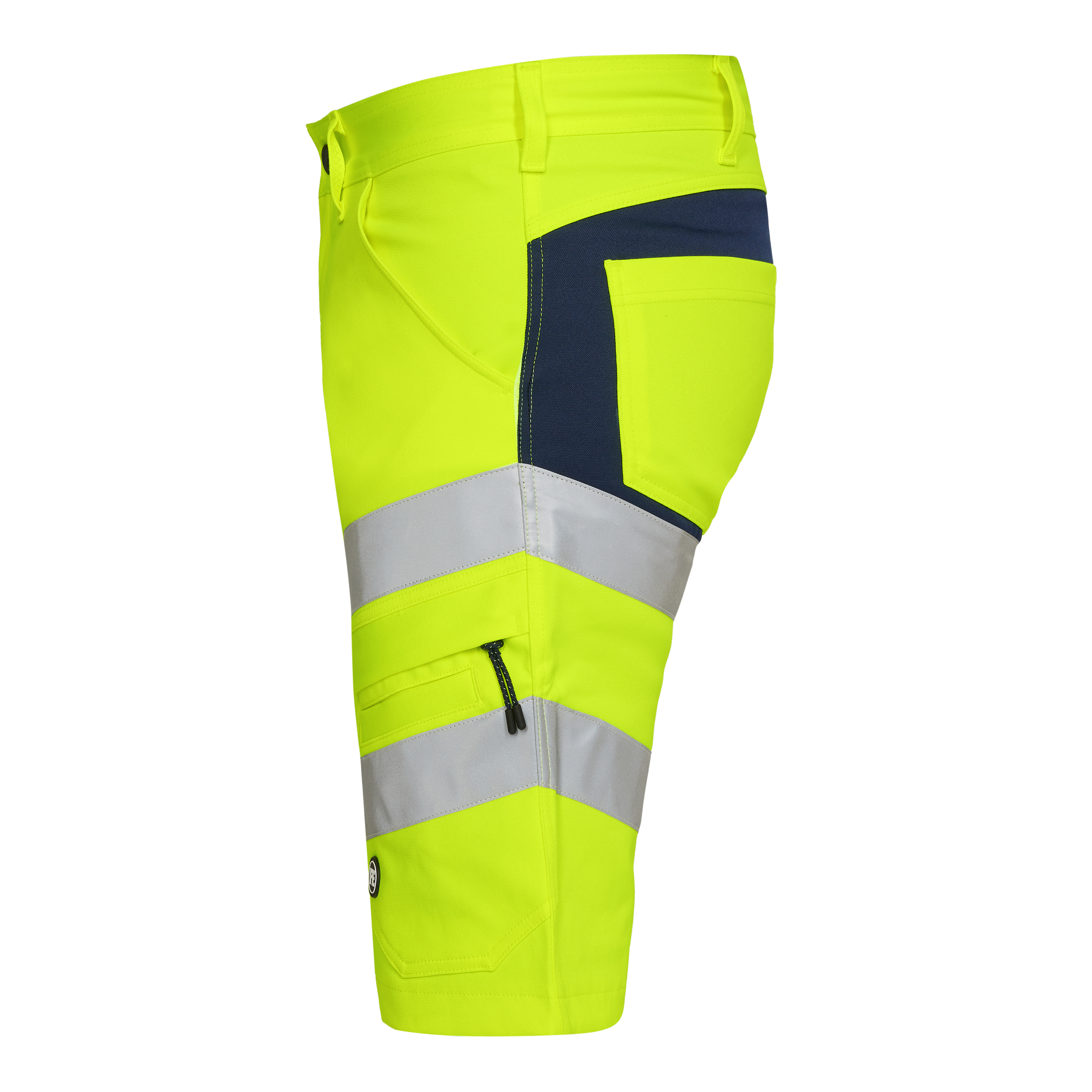 Engel Workwear Safety arbejdsshorts med 2-vejs stræk - Gul/Blue Ink [38165] / 72