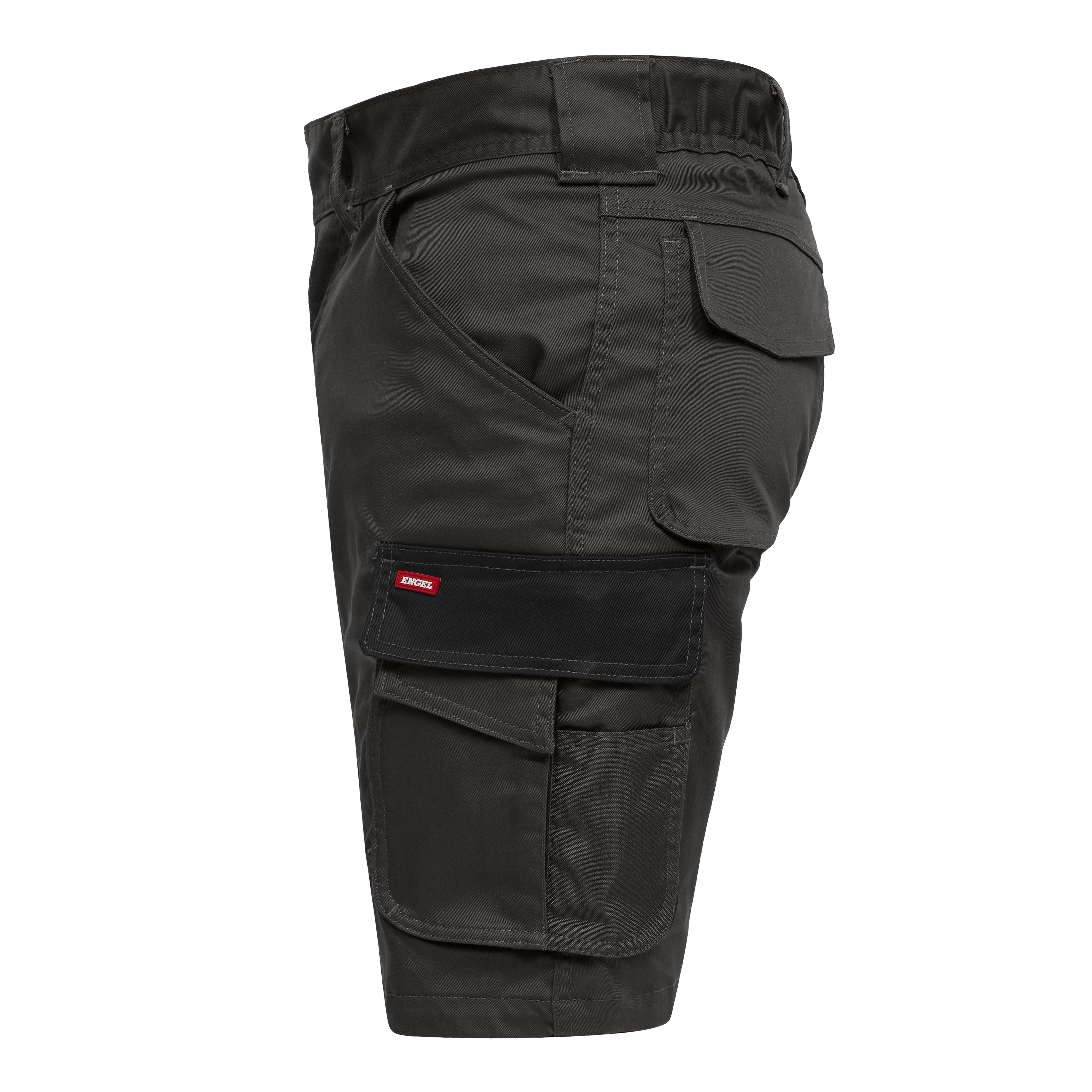 Engel Workwear Galaxy arbejdsshorts med 2-vejs stræk - Antrazitgrå/Sort [7920] / 72