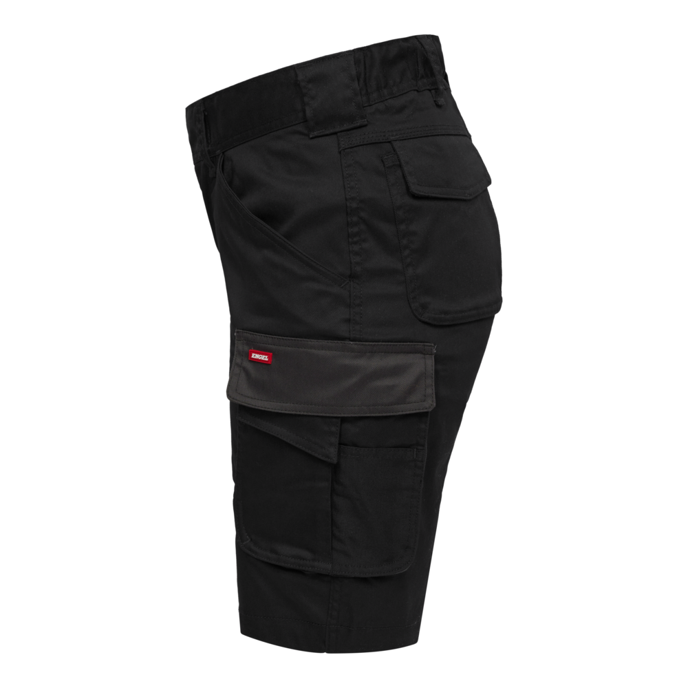 GALAXY Damen Arbeitsshorts mit 2-Wege-Stretch – Schwarz / Anthrazit Grau (Seite links)