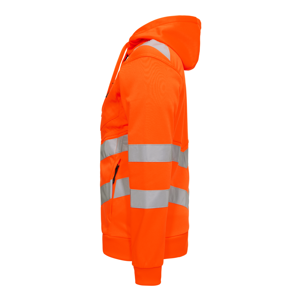 SAFETY Damen Sweatcardigan – Warnorange (Seite links)