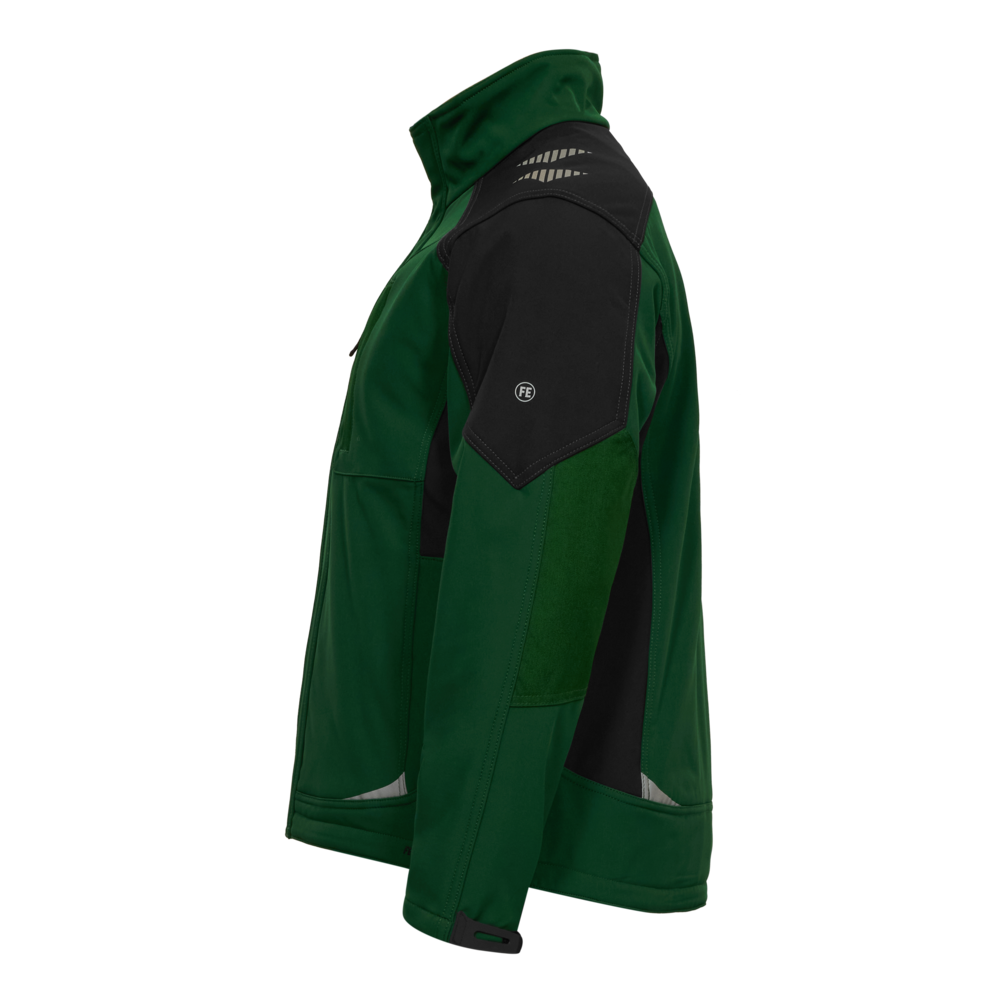 GALAXY Softshelljacke – Grün / Schwarz (Seite links)