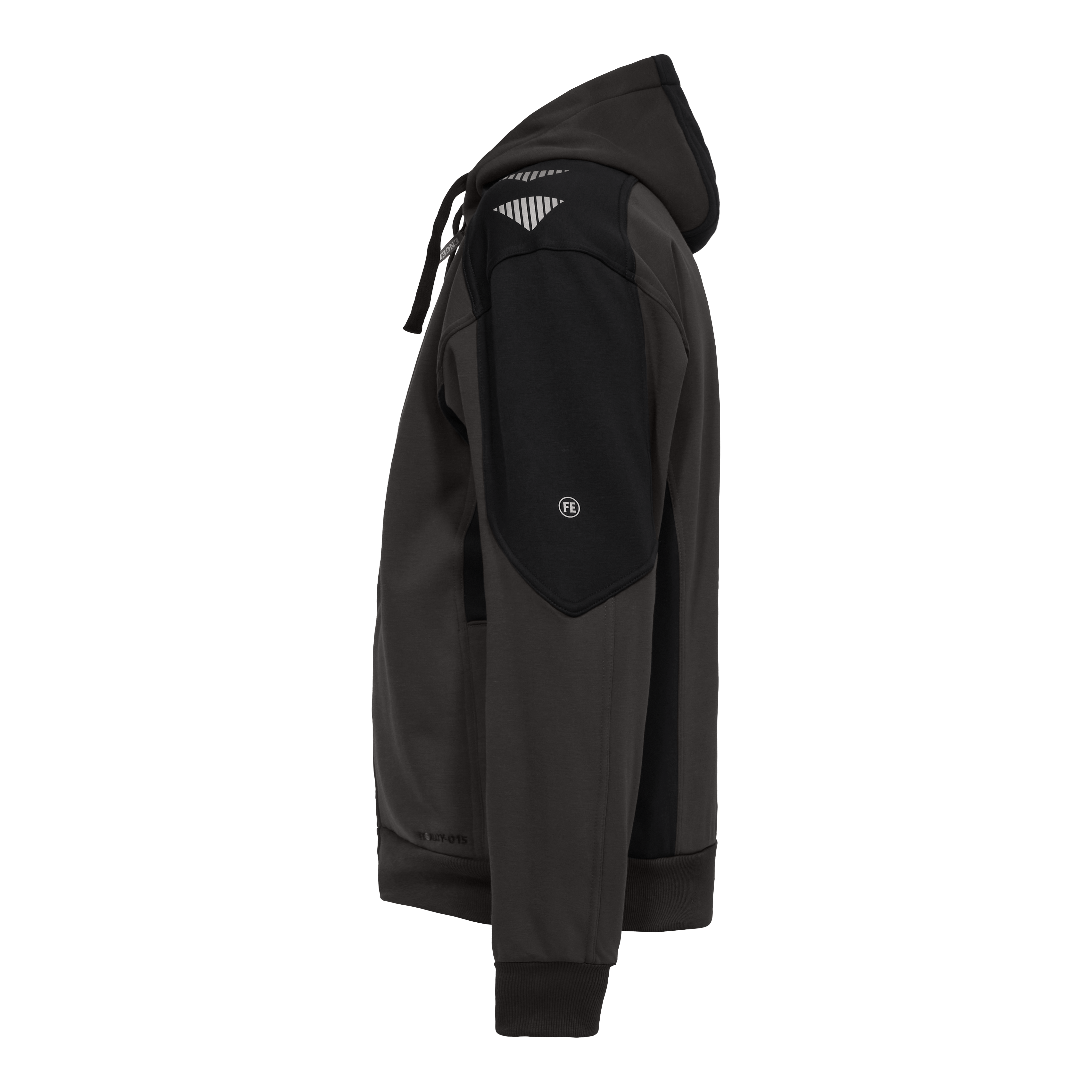 Engel Workwear Galaxy sweat cardigan med hætte - Antrazitgrå/Sort [7920] / XS
