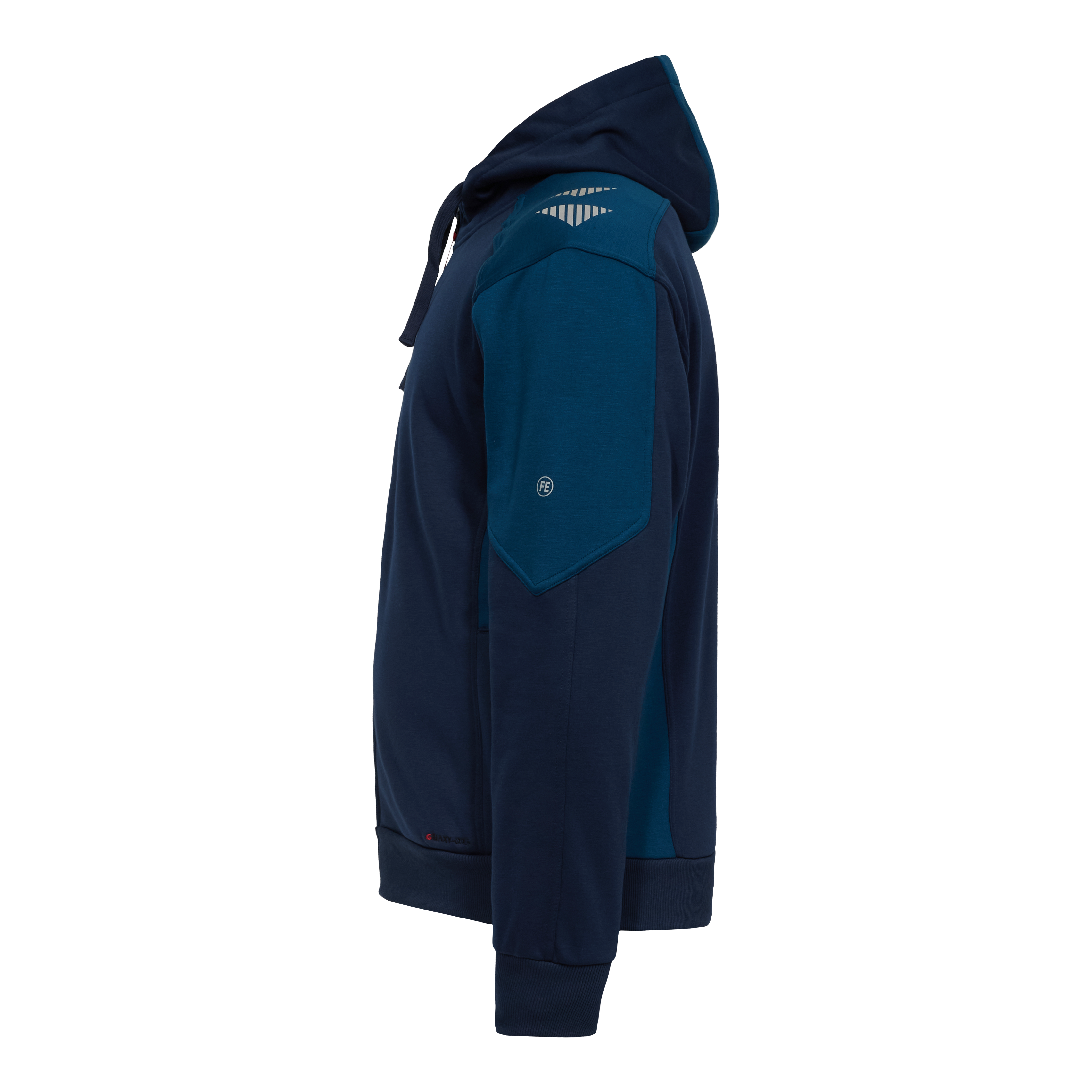 Engel Workwear Galaxy sweat cardigan med hætte - Blue Ink/Dark Petrol [16577] / XS