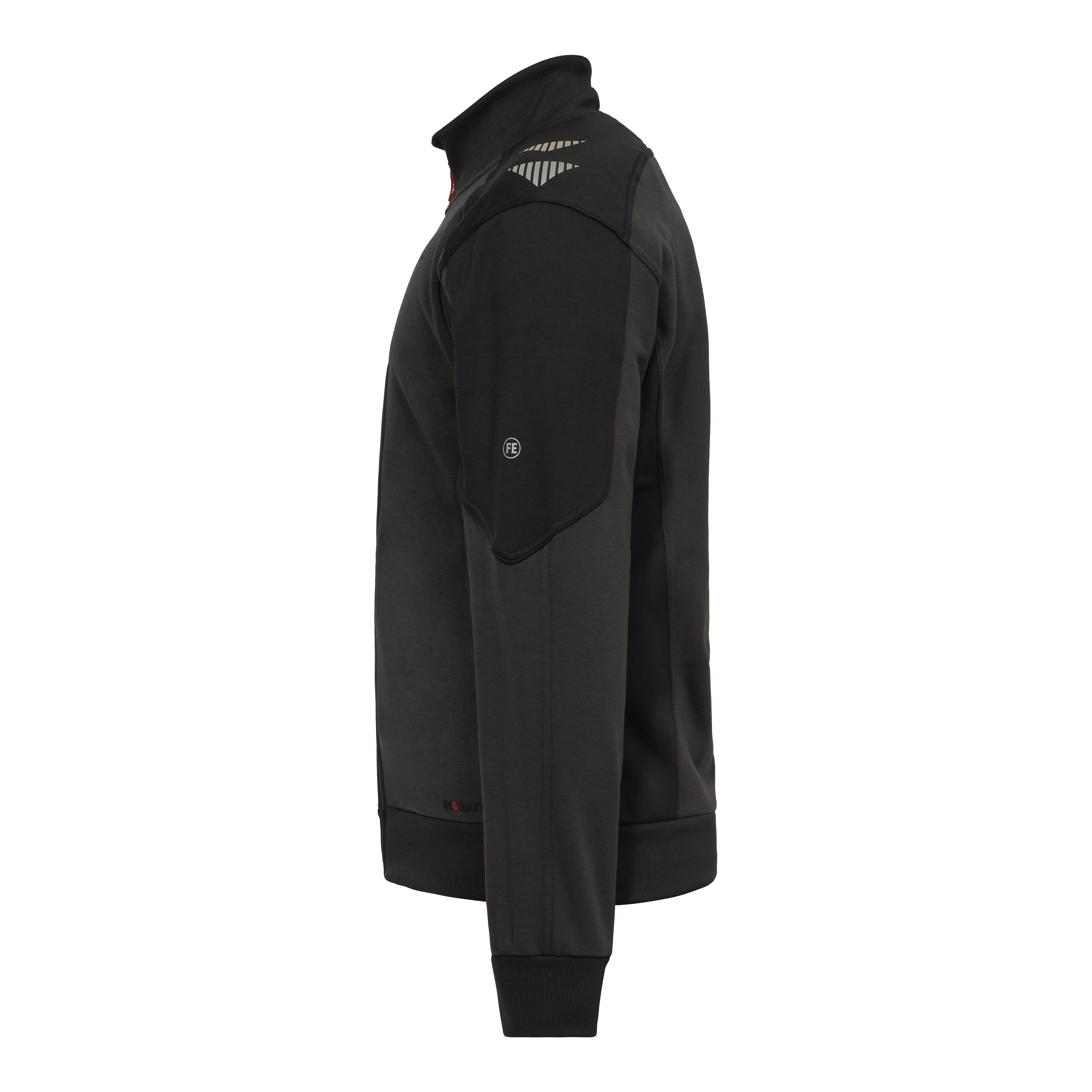 Engel Workwear Galaxy sweat cardigan med krave - Antrazitgrå/Sort [7920] / XS
