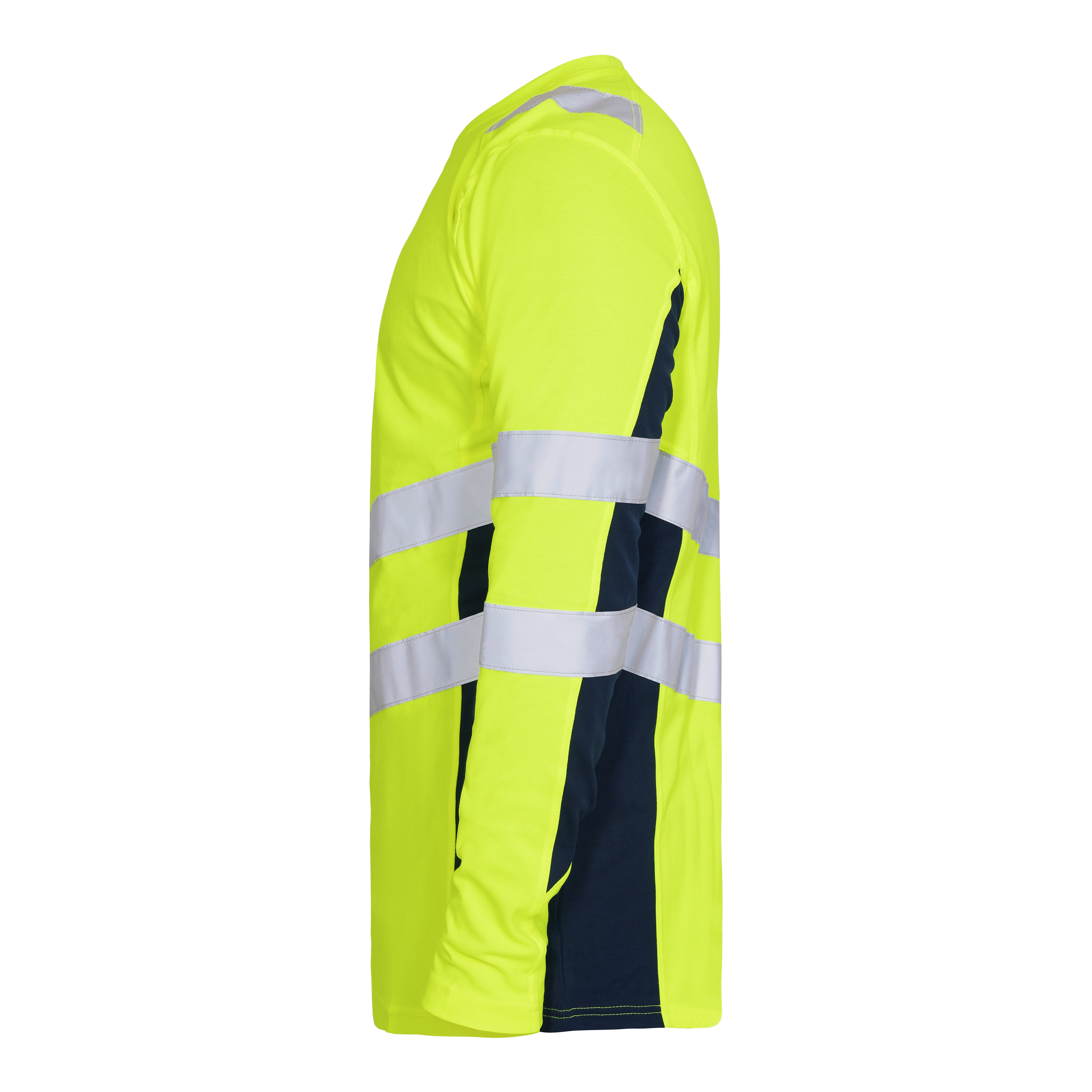 Engel Workwear Safety langærmet T-shirt - Gul/Blue Ink [38165] / XS