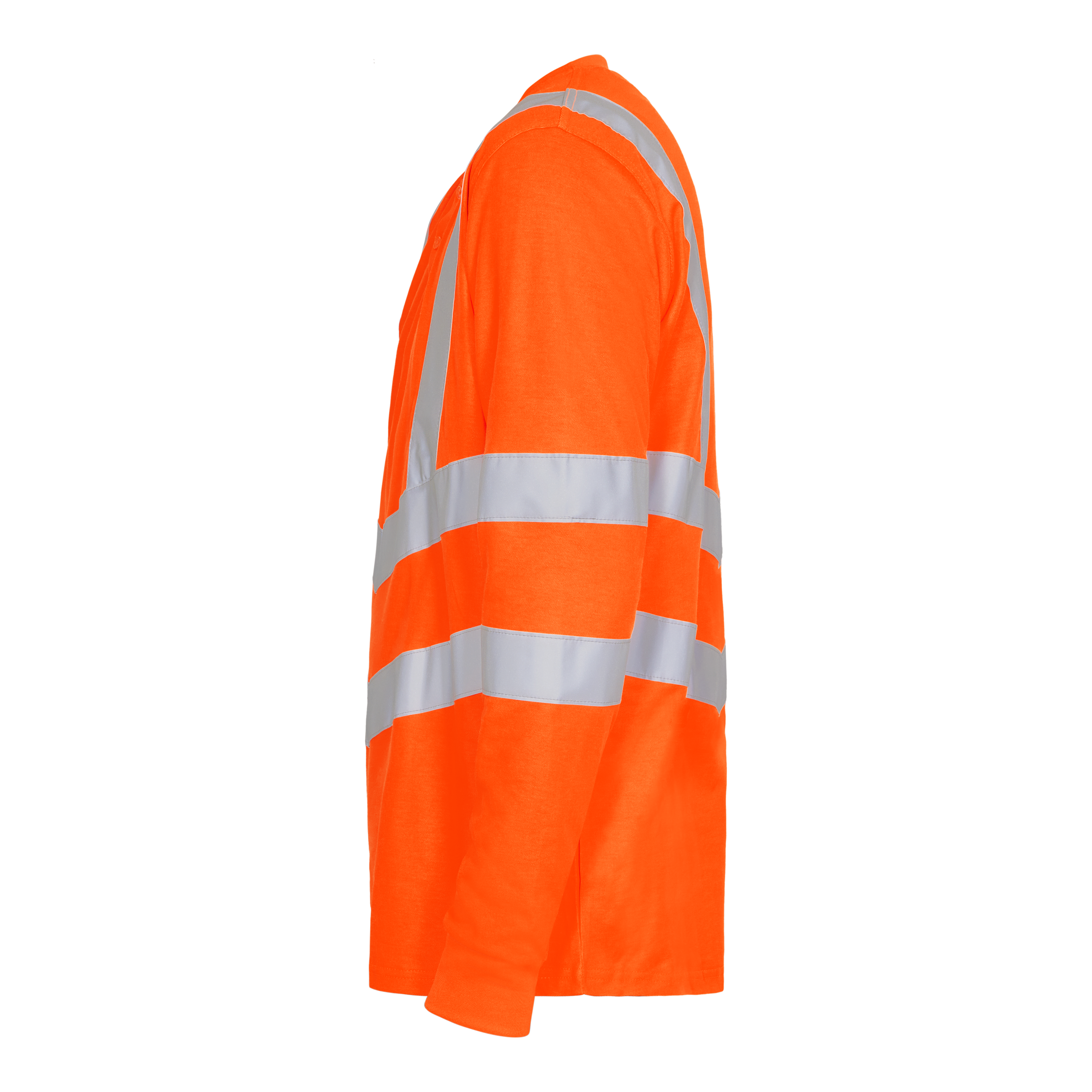 Engel Workwear Safety Grandad langærmet T-shirt - Hi-vis Orange [10] / XS