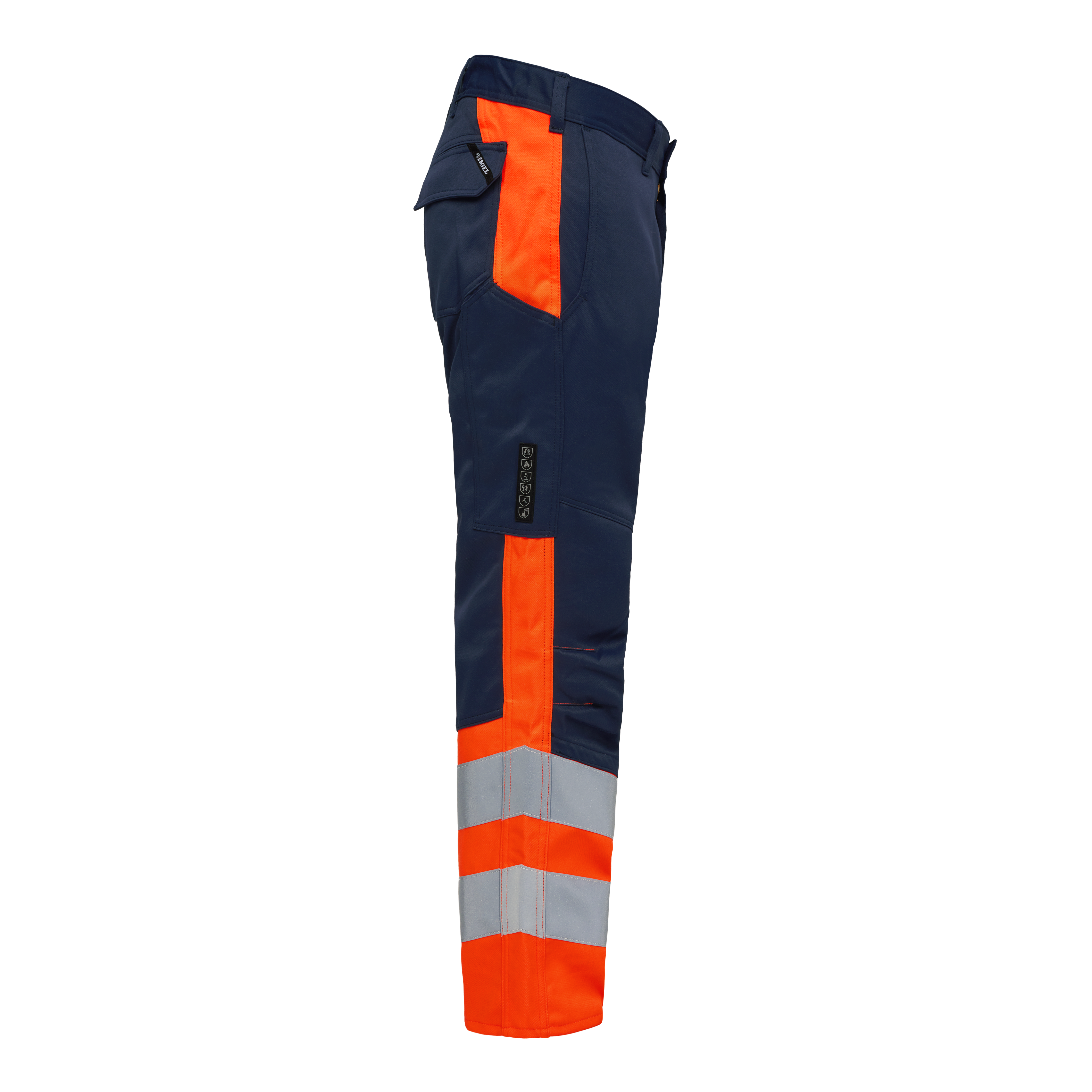 Engel Workwear Safety+ arbejdsbukser - Blue Ink/Orange [16510] / K80