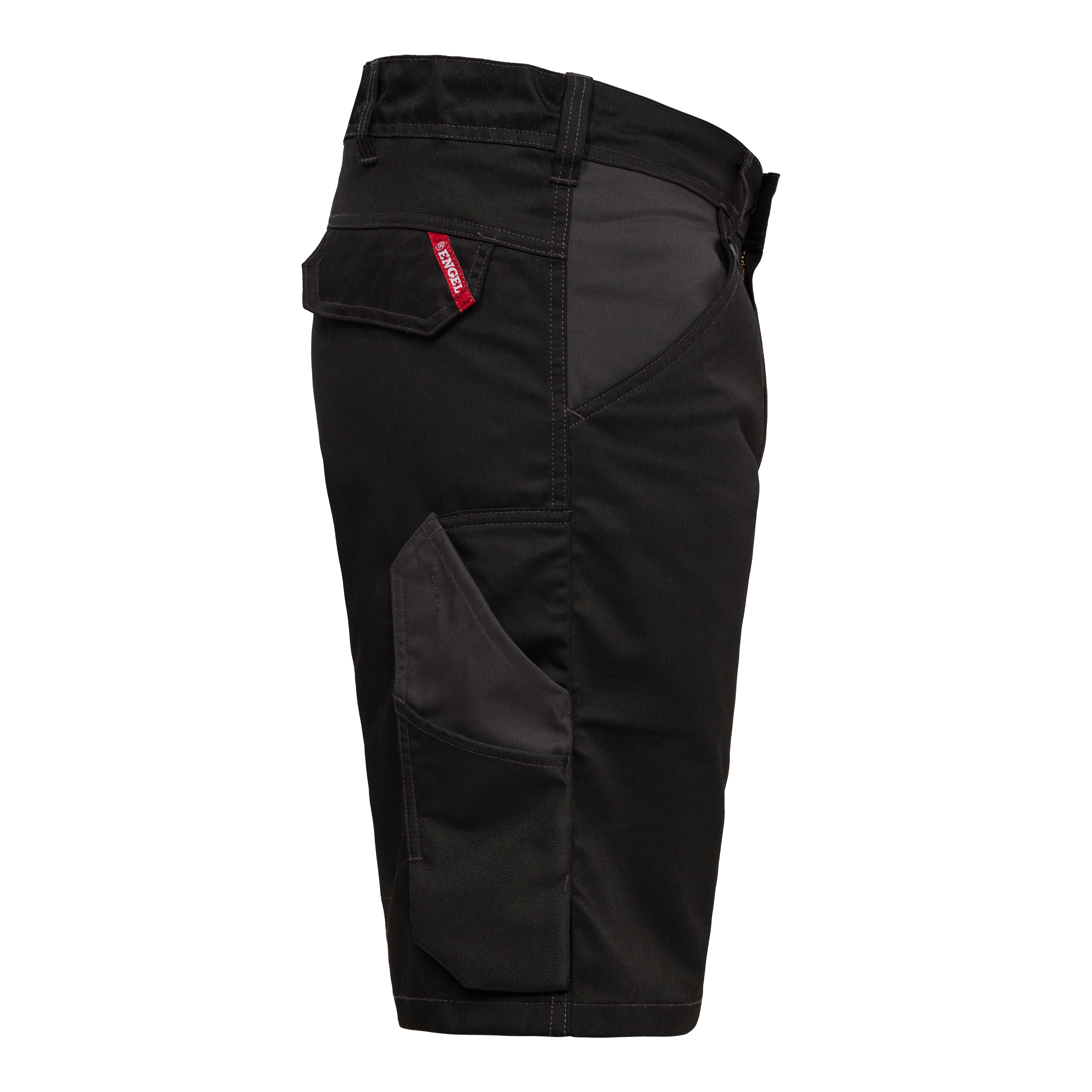Engel Workwear Venture arbejdsshorts med skjult knaplukning - Sort/Antrazitgrå [2079] / 72