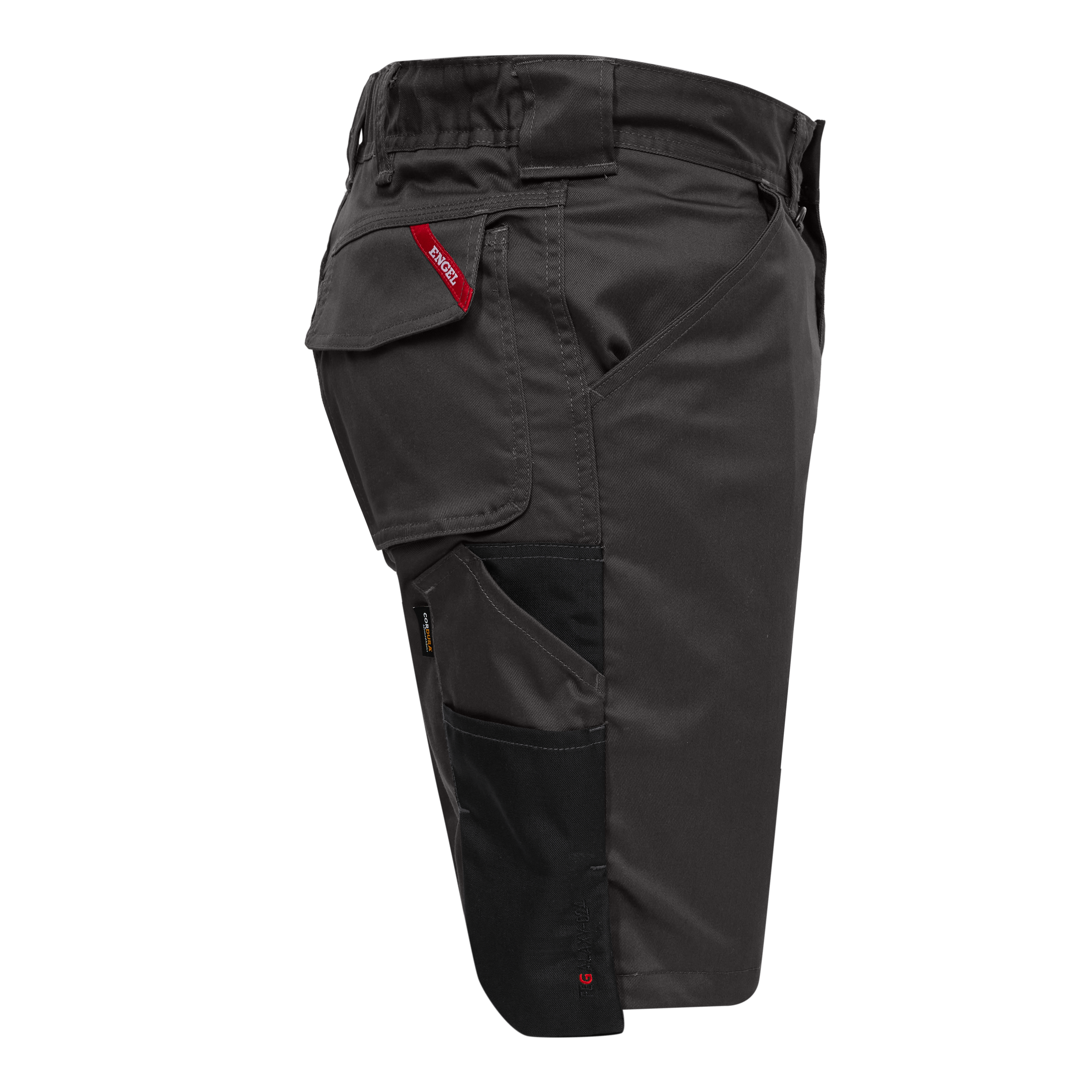 Engel Workwear Galaxy arbejdsshorts med 2-vejs stræk - Antrazitgrå/Sort [7920] / 72