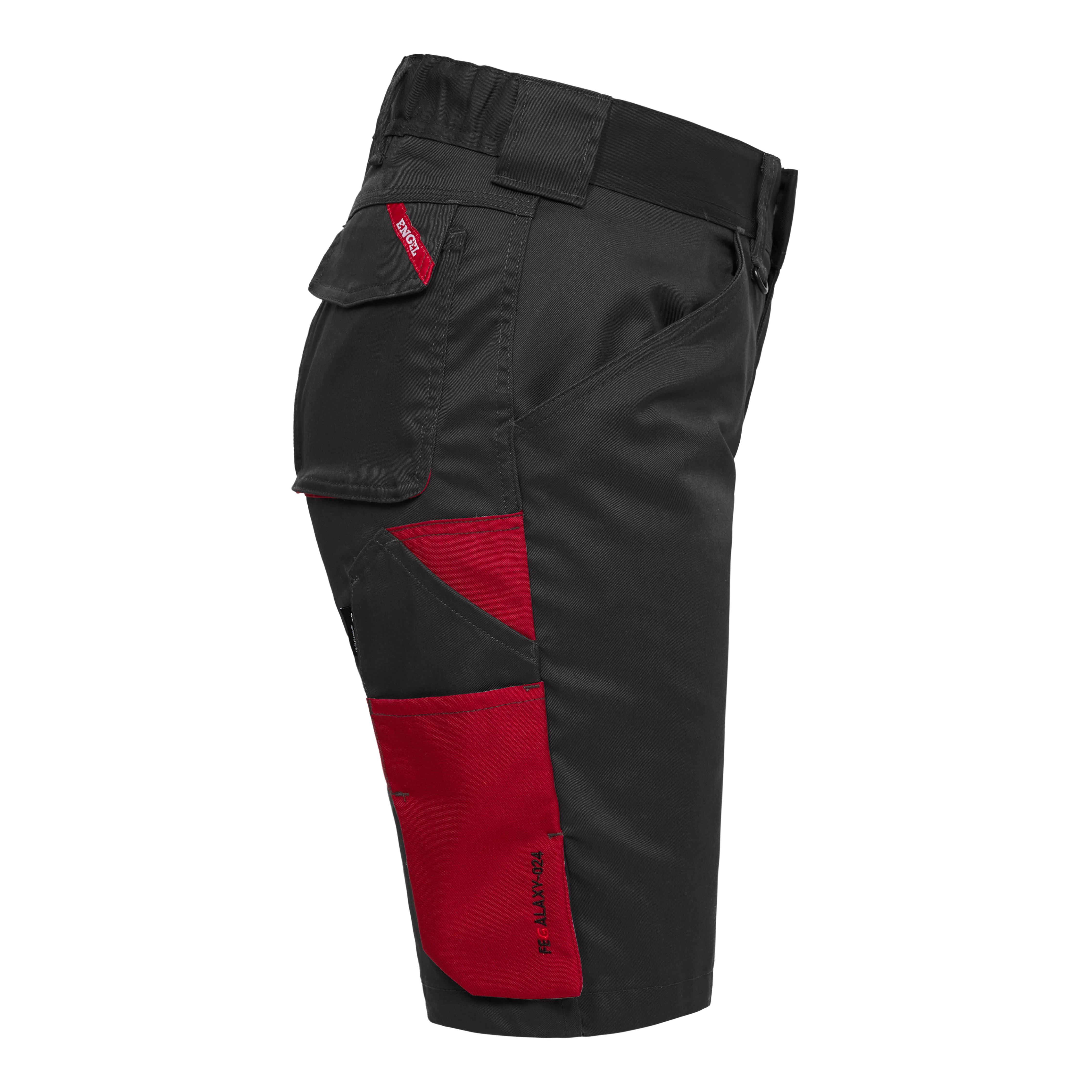 Engel Workwear Galaxy dame arbejdsshorts med 2-vejs stræk - Antrazitgrå/Tomato Red [79757] / 34