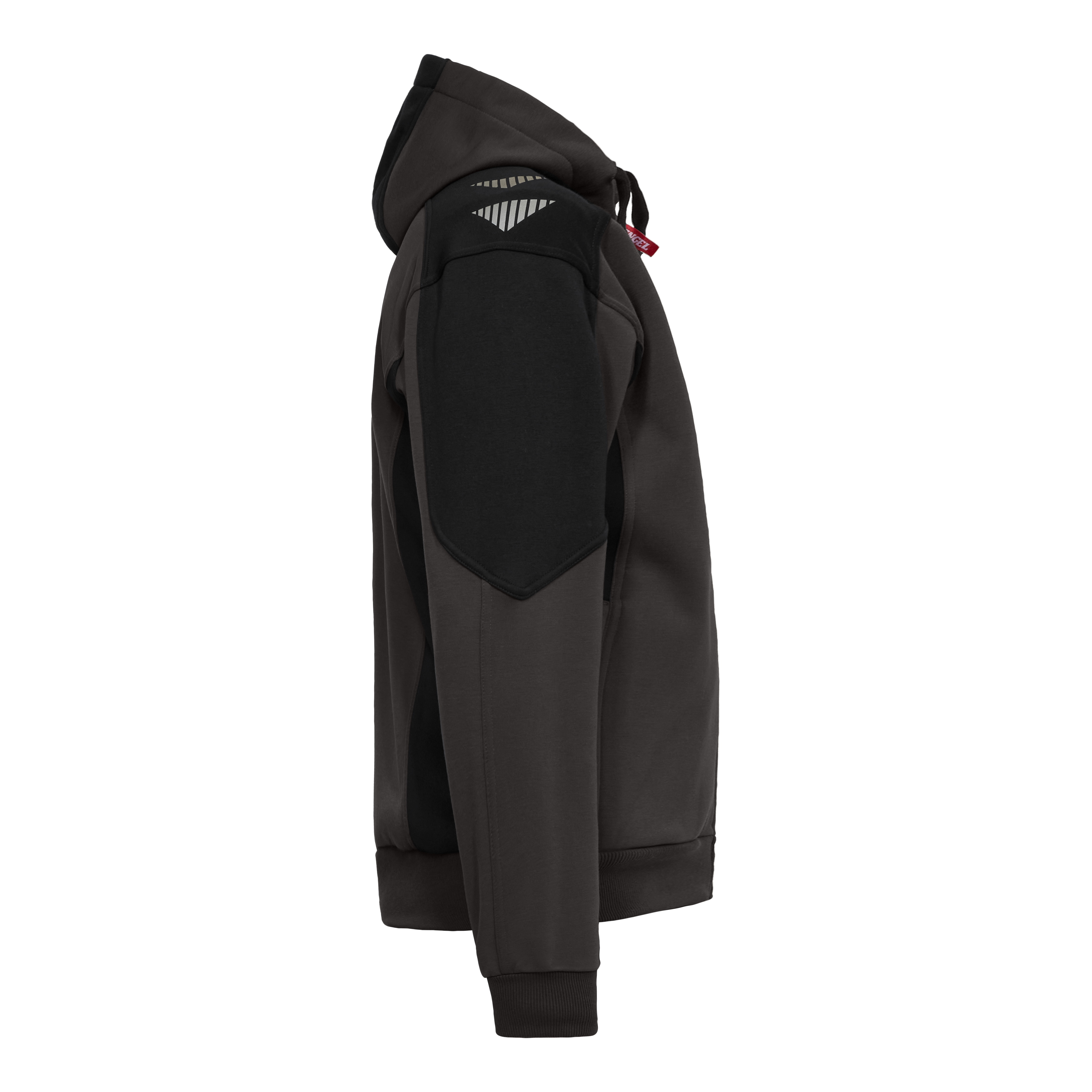 Engel Workwear Galaxy sweat cardigan med hætte - Antrazitgrå/Sort [7920] / XS