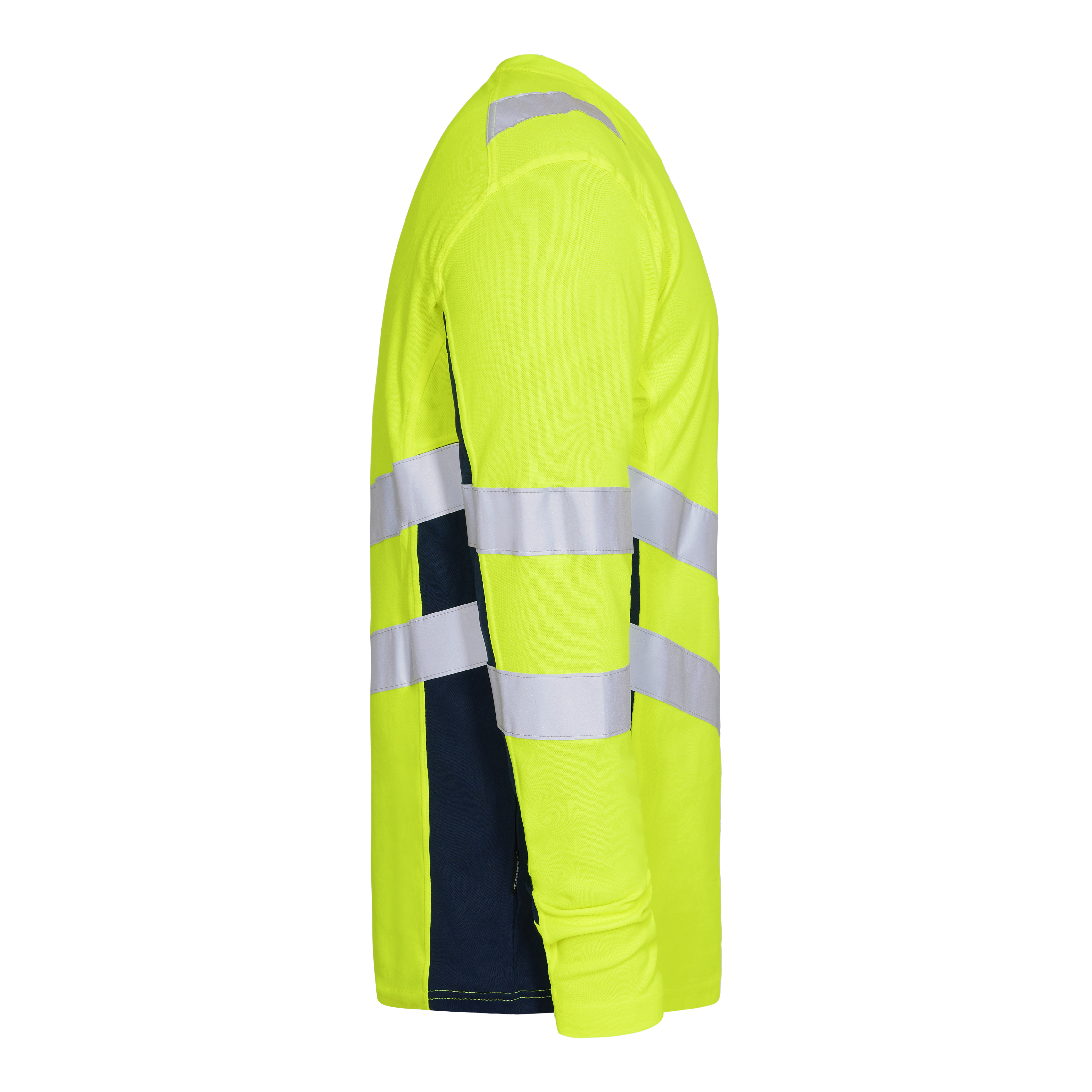 Engel Workwear Safety langærmet T-shirt - Gul/Blue Ink [38165] / XS